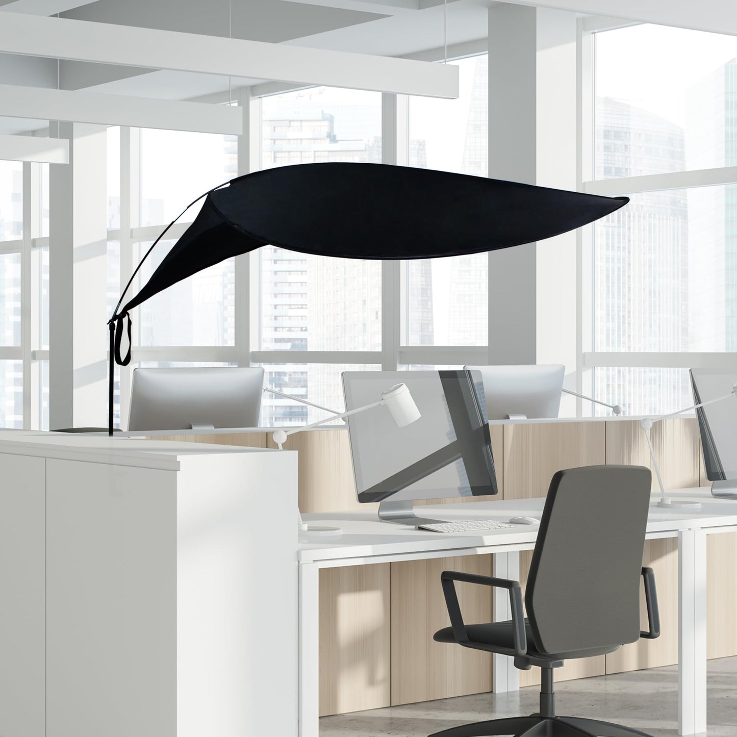 Comastbo Office Light Cover and Desk Shade,Designed for Light Sensitive Workers,idea for Office cubicles and desks., black