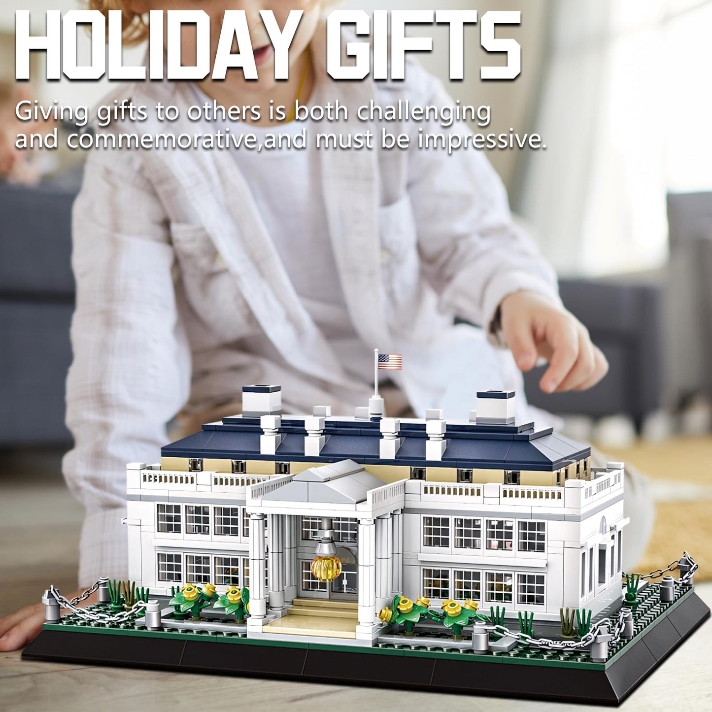 CAXIMSY White House Model Building Block Sets 895 Pieces Washington Famous Landmark Architecture Gifts for Adults and Kids