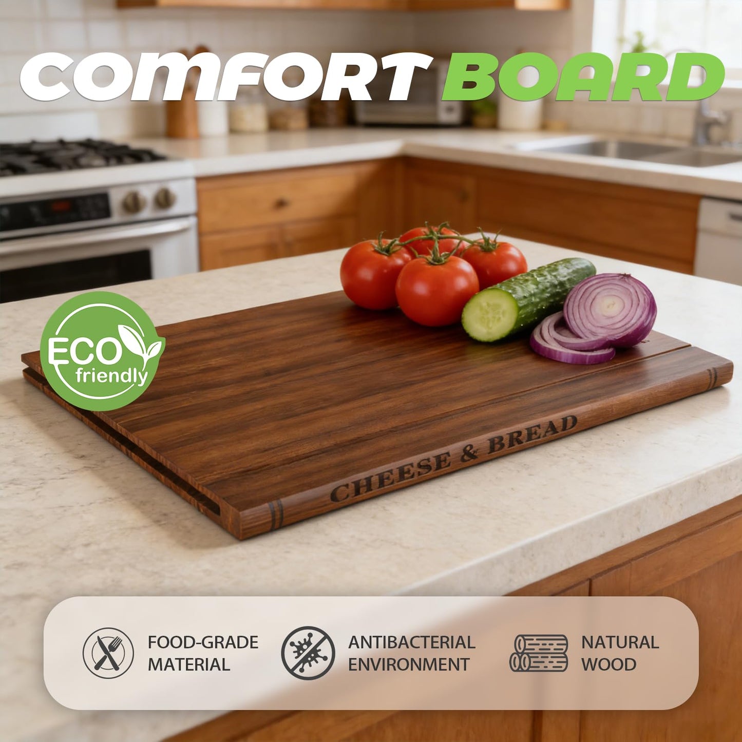 Premium Book Cutting Board Set – Crafted from 100% Black Walnut, Sapele, and Bamboo A Stylish Base With Cartoon Designs | Decorative and Functional Kitchen Essential（Walnut, Sapele, Bamboo）