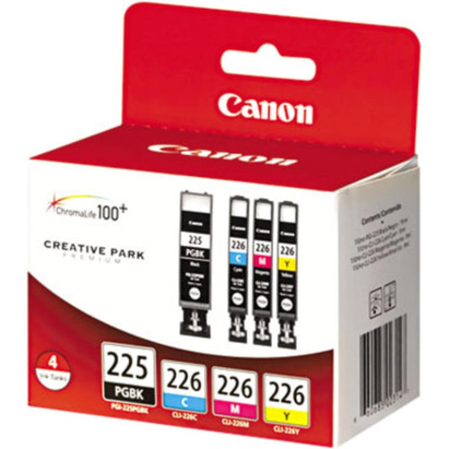Canon PGI225/CLI226 Genuine Color Multi Pack, Compatible with iP4820, MG5220, MG5120, MG6120, MG8120, MX882, iX6520, iP4920, MG5320, MG6220, MG8220, and MX892 Printers