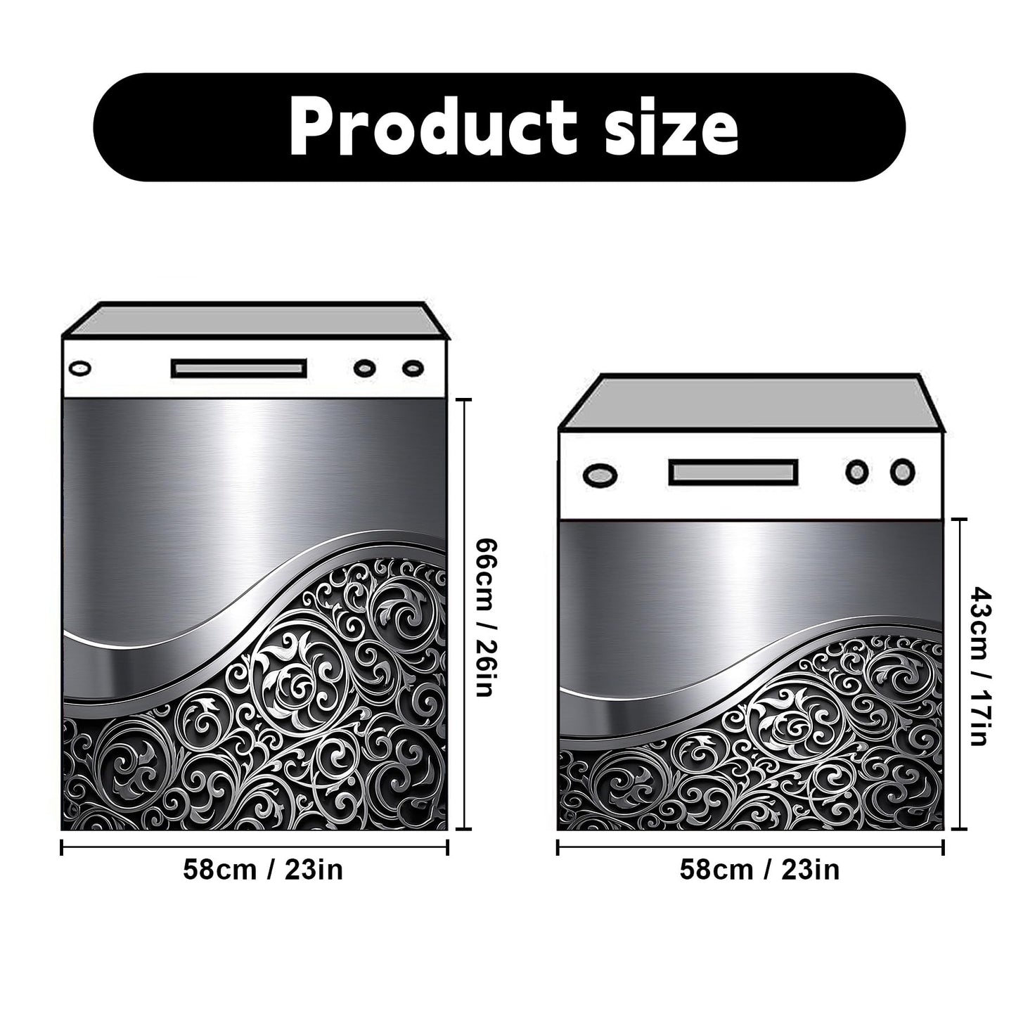 AOHMPT Dishwasher Magnet Sticker Cover Panel Decal Refrigerator Magnetic Sticker Decorative for Kitchen Decoration,Fridge Door Cover,Home Appliances Decor Stickers 23"x26"