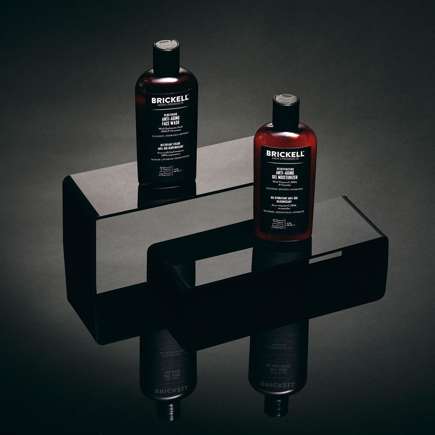 Brickell Men's Products Enhancing Gel Anti-Aging Routine, Gel Facial Cleanser and Gel Face Moisturizer, Men's Skin Care Gift Set
