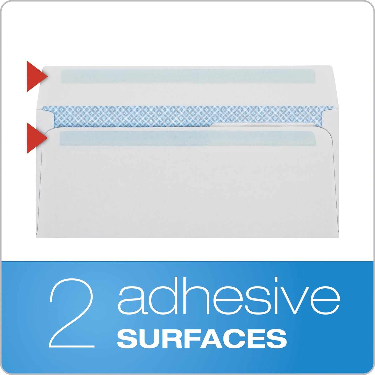 Quality Park #10 Double-Window Self-Seal Security Envelopes, For Business Statements, Invoices, 4-1/8" x 9-1/2", White, 24-lb, 500 Per Box (QUA24559) (24559)