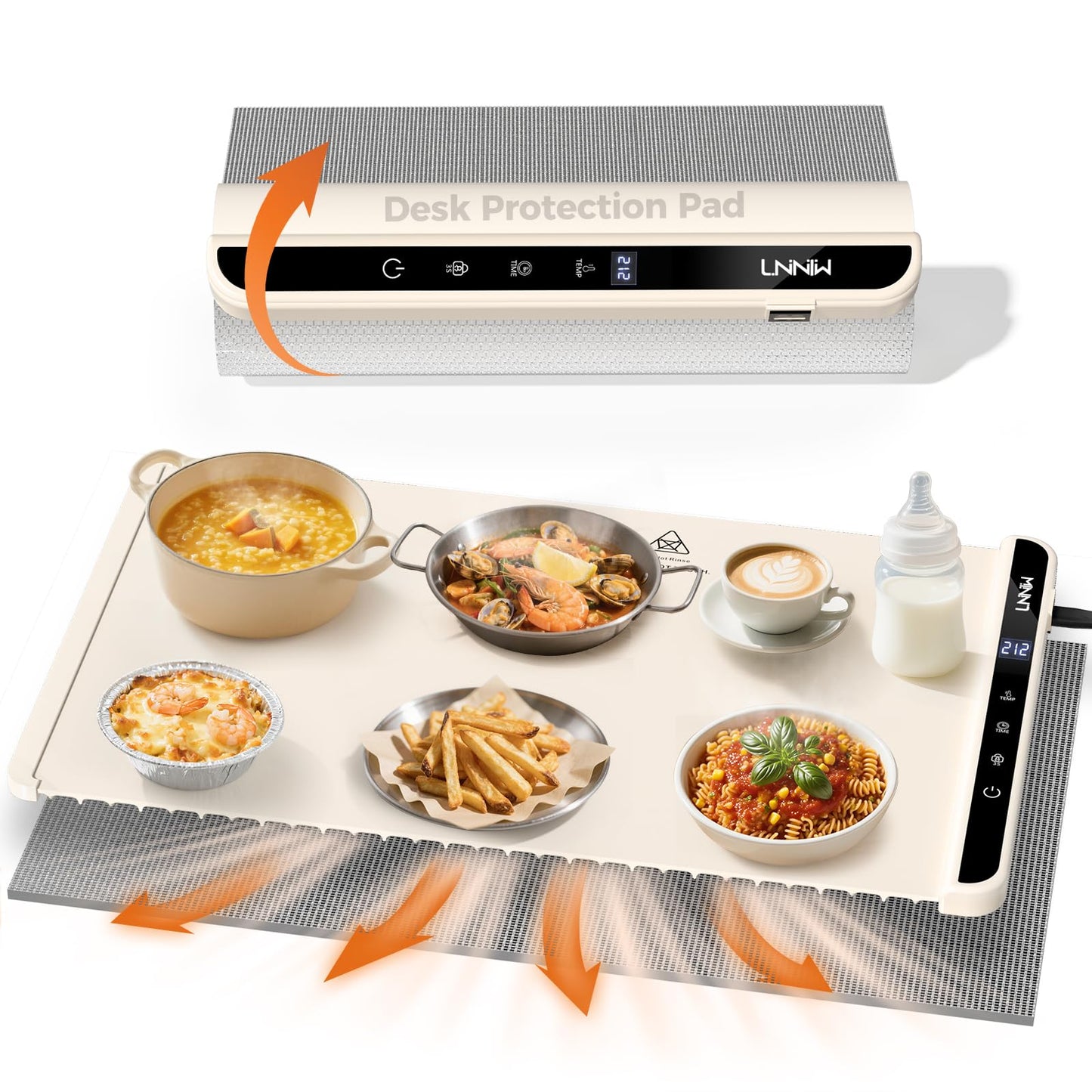 Warming Mat for Food, 6 Temperature & 6 Timer Settings,Food Warmer Chafing Dishes for Buffet,Gatherings,Parties,Everyday Use