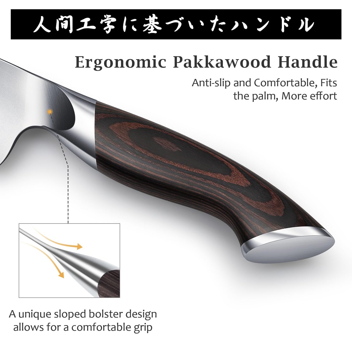 HOSHANHO 5.5 Inch Nakiri Knife, Japanese High Carbon Stainless Steel Chef Knife, Multipurpose Meat Vegetable Sharp Kitchen Knife with Ergonomic Pakkawood Handle