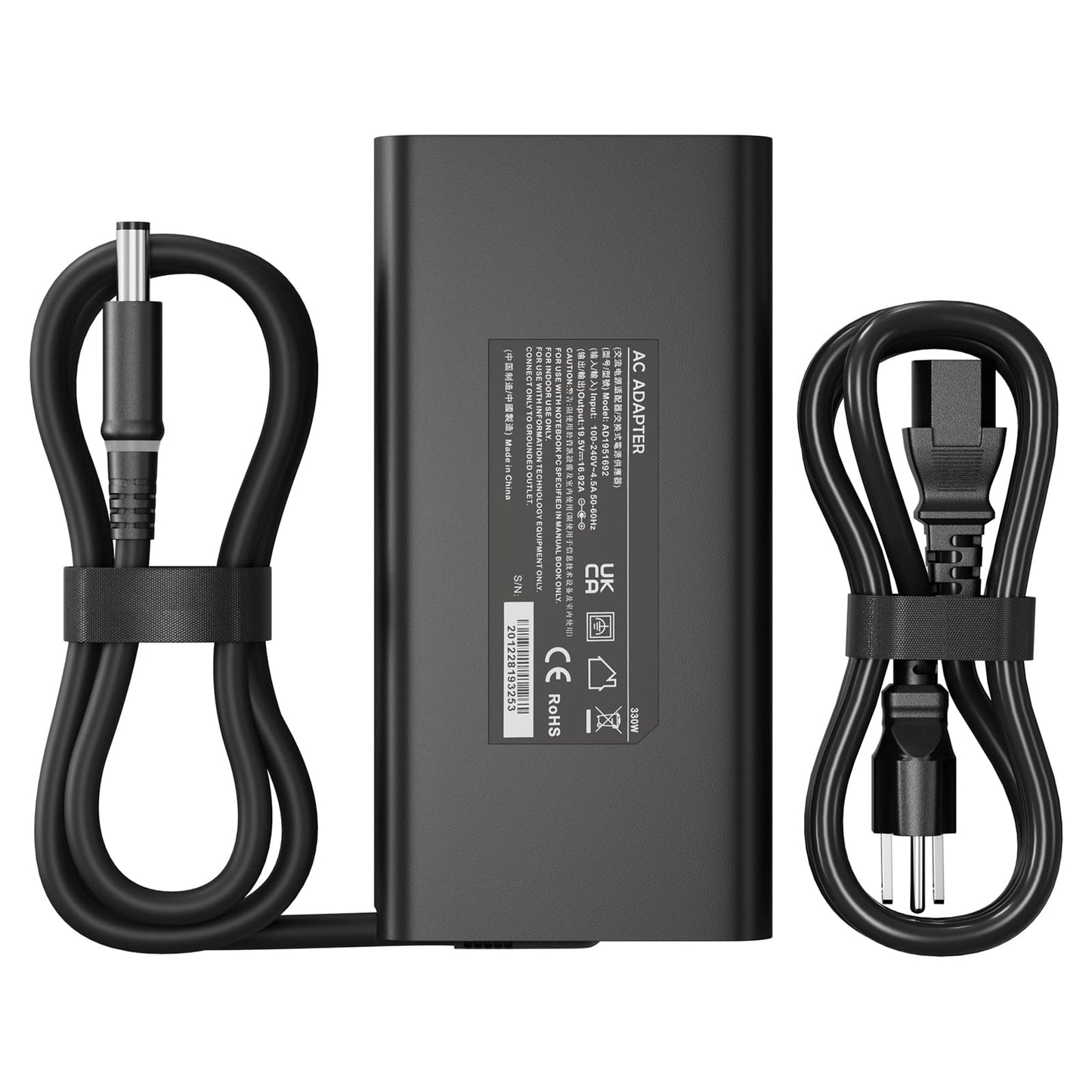 Slim 330W Laptop Charger for DELL Alienware M17 M18X X17 X51 m16 m18 x16 R1 P124F001 P51E001 P120F001 19.5V16.92A RTX 4090 4080 Gaming Laptop AC Power Supply Adapter Cord