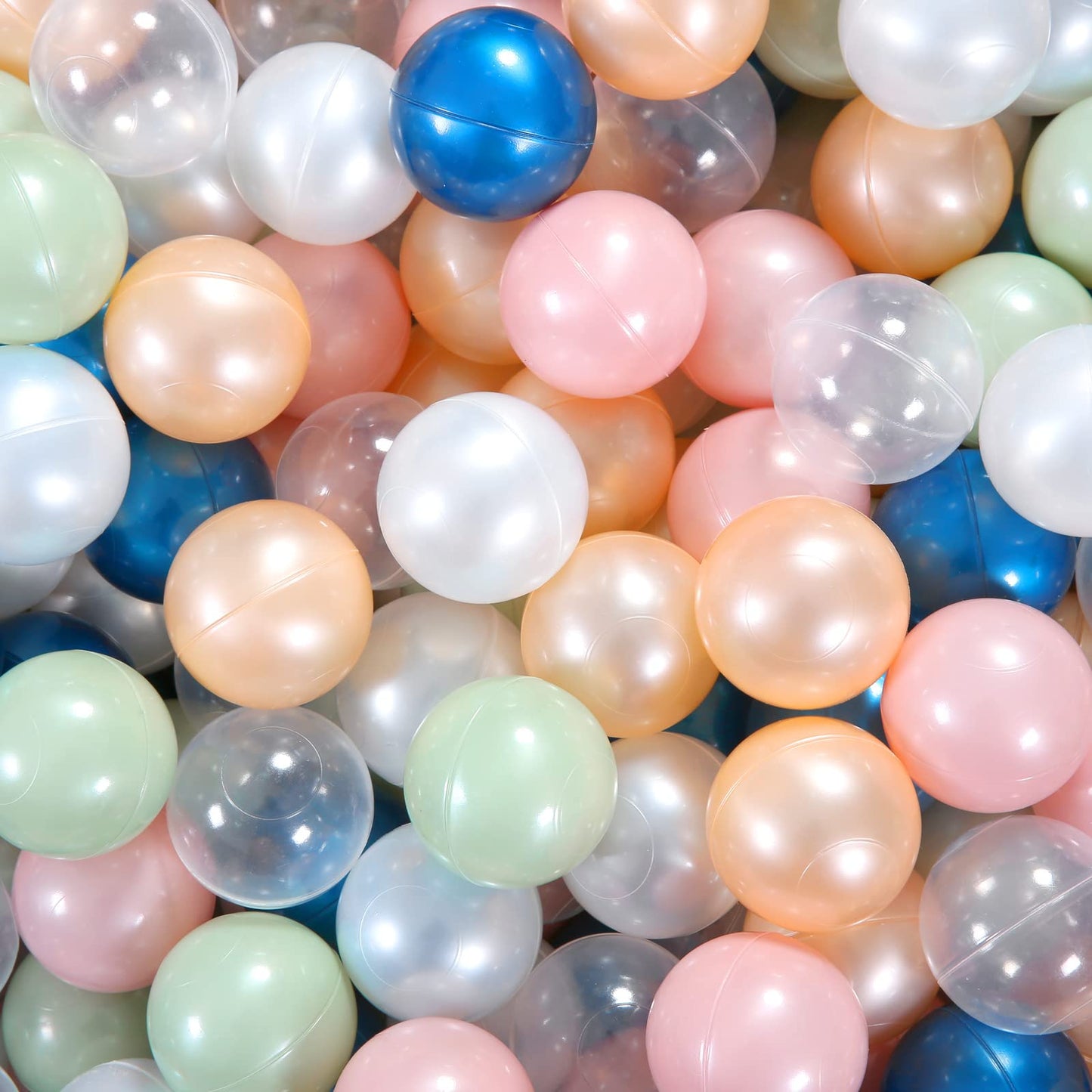 STARBOLO Star Ball Pit Balls - Pack of 100 200 500 1000 Macaron Balls BPA&Phthalate Free Non-Toxic Crush Proof Ocean Ball Soft Plastic Balls for 1-5 Years Kids Birthday Pool Tent Party.