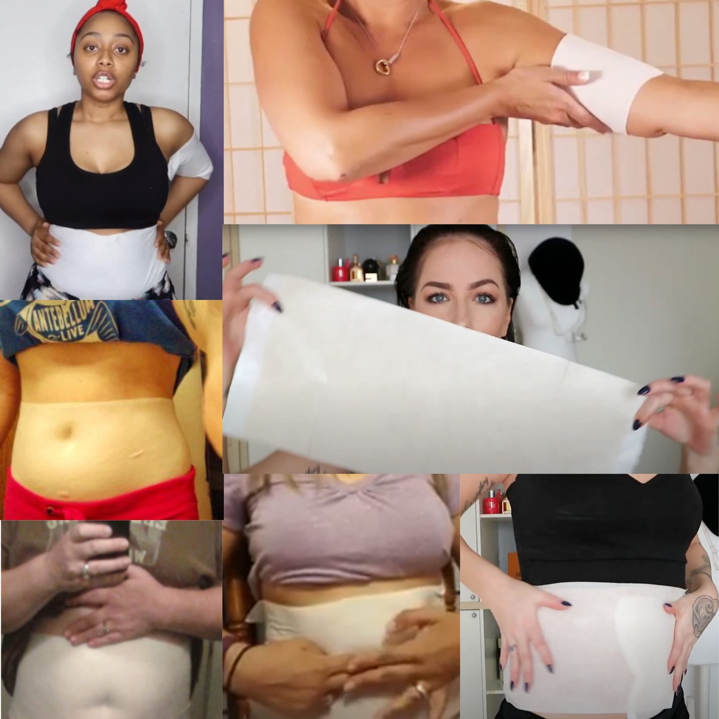 lipo applicator Tummy Body Wrap with Guarana, Green Tea, Seaweed Wraps Works for Stomach Belly Legs Arms Abdomen. (4 Wraps + Gel)