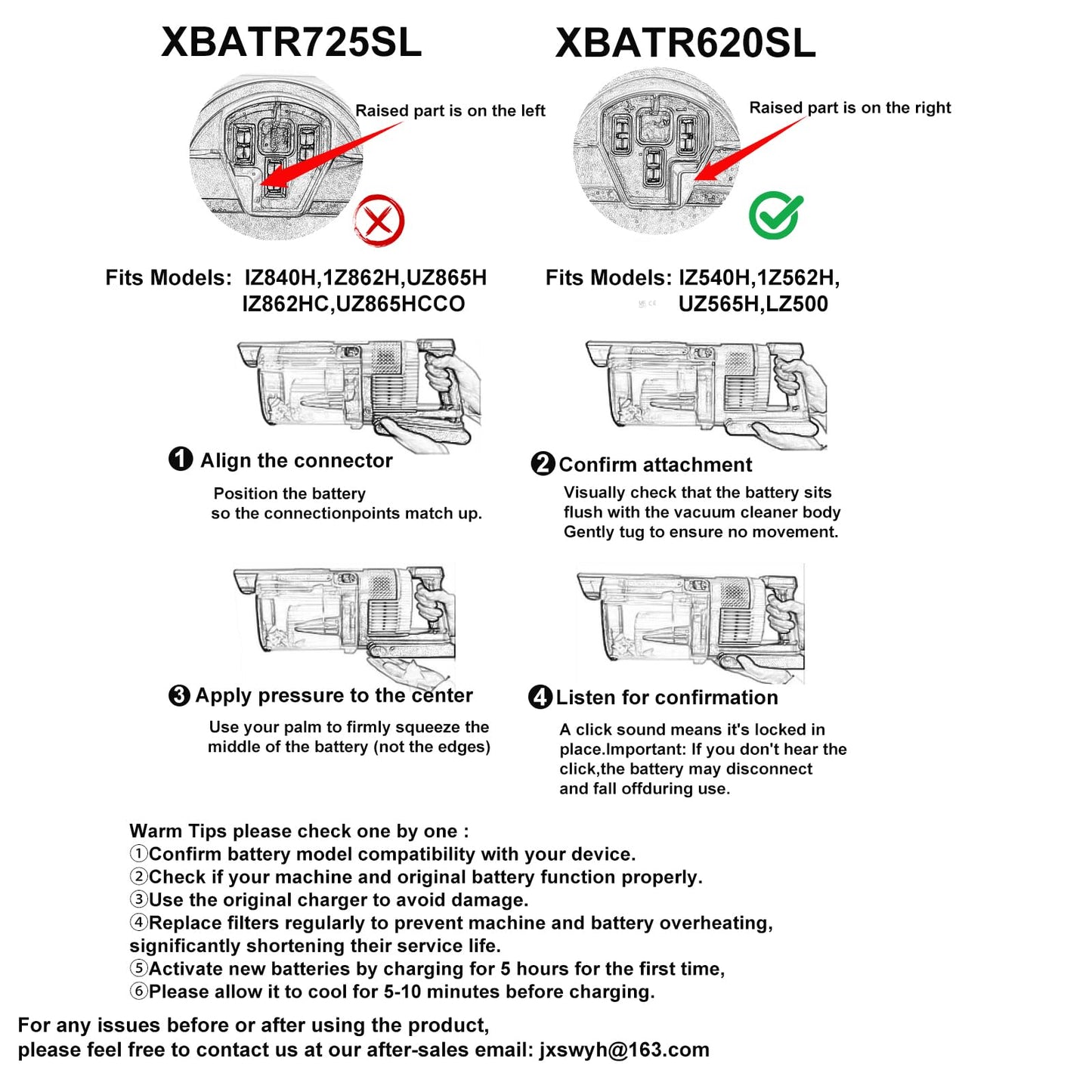 Xpopox Replacement for Shark XBATR620SL Battery Compatible with IZ540H, IZ562H, UZ565H,LZ500 Shark Cordless Vacuum Cleaners, 3000mAh 21.6V（NOT Fits for Shark IZ840H,IZ862H,UZ865H Series Models）