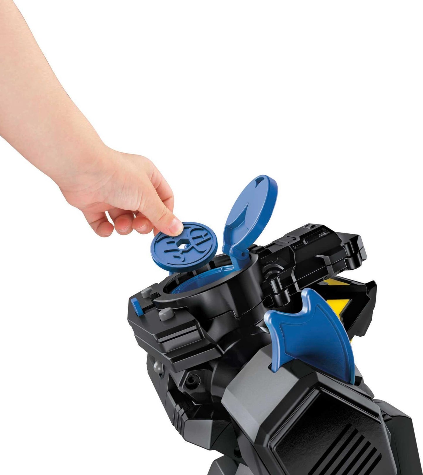 Fisher-Price Imaginext DC Super Friends RC Toy Transforming Batbot 2-in-1 Robot to Vehicle with Lights, Sounds & Phrases, Remote Controller, Plus 1 Small Figure & 4 Launcher Disks