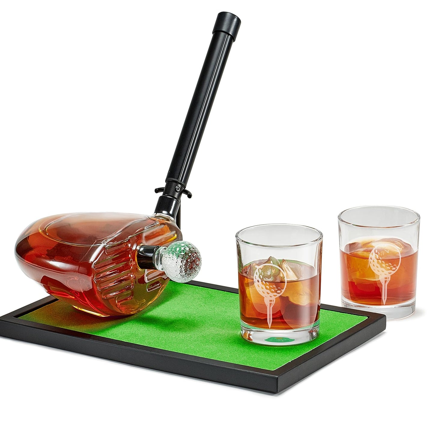 Golf Gifts for Men, Kollea Golf Club Whiskey Decanter with Shot Glasses, Liquor Decanter Set for Men Husband Coaches Golfers, Cool Birthday Gifts for Brother Guys