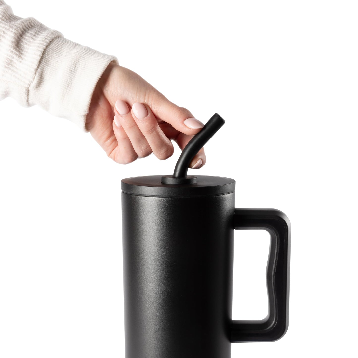 Simple Modern 40 oz Tumbler with Handle and Straw Lid | Leak-Proof Insulated Stainless Steel Water Bottle Travel Mug Cupholder Use | Gifts for Women Her | Trek Signature | Forget Me Not Checkmate