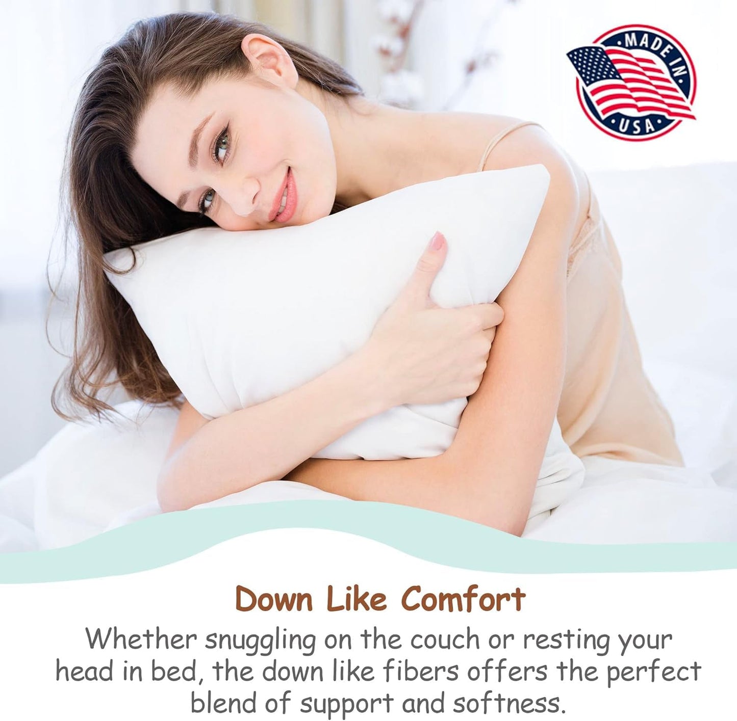 Pillowflex Synthetic Down Pillow Insert - 12x28 Down Alternative Pillow, Ultra Soft, Large Rectangle Body Sleeping Pillow, Lumbar, Long, Back - 1 Decorative Pillow Form
