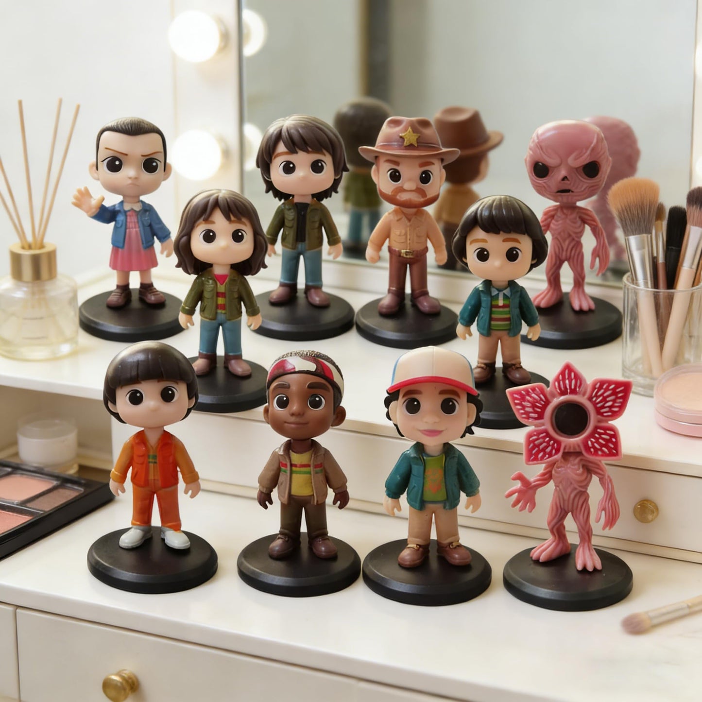 Fomuson 10Pcs Stranger Figure,Character Model Collectable Figure Creative Gift for Fans