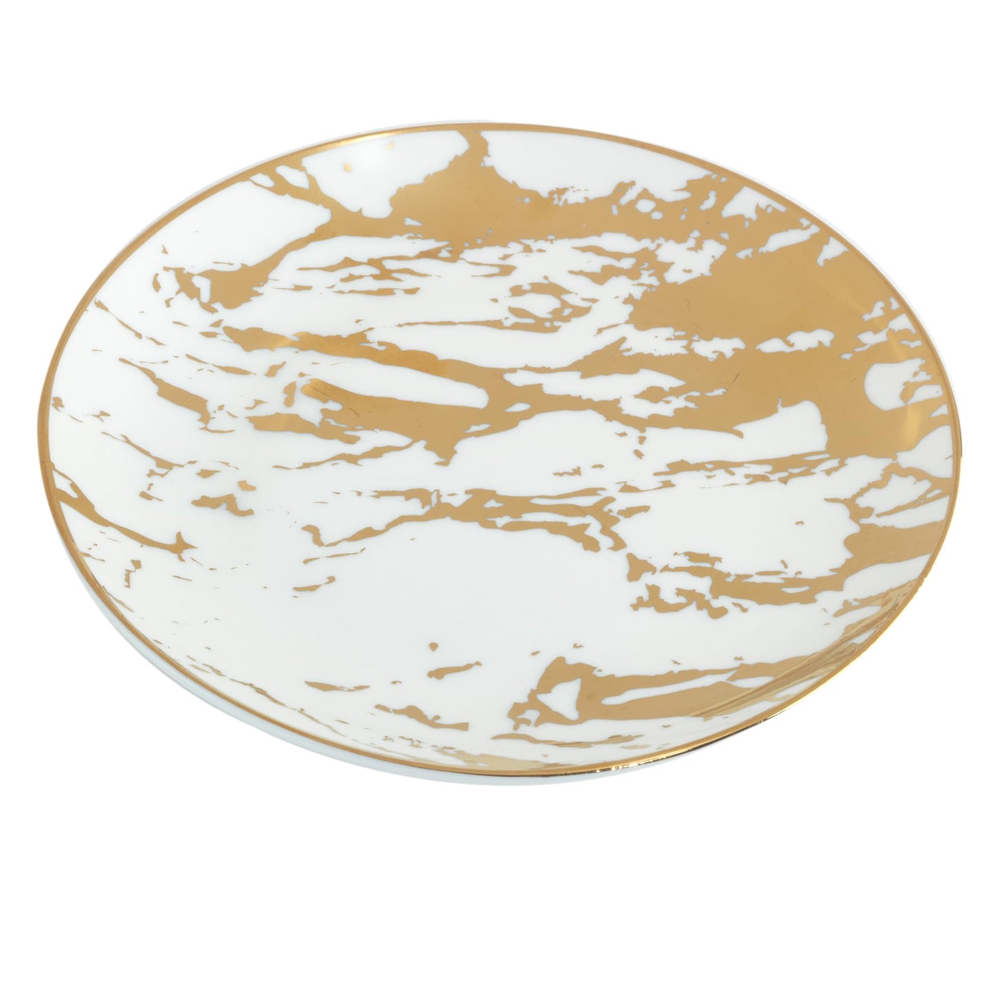 Certified International Matrix Gold Plated 6" Luncheon/Canape Plates, Set of 6 Assorted Designs
