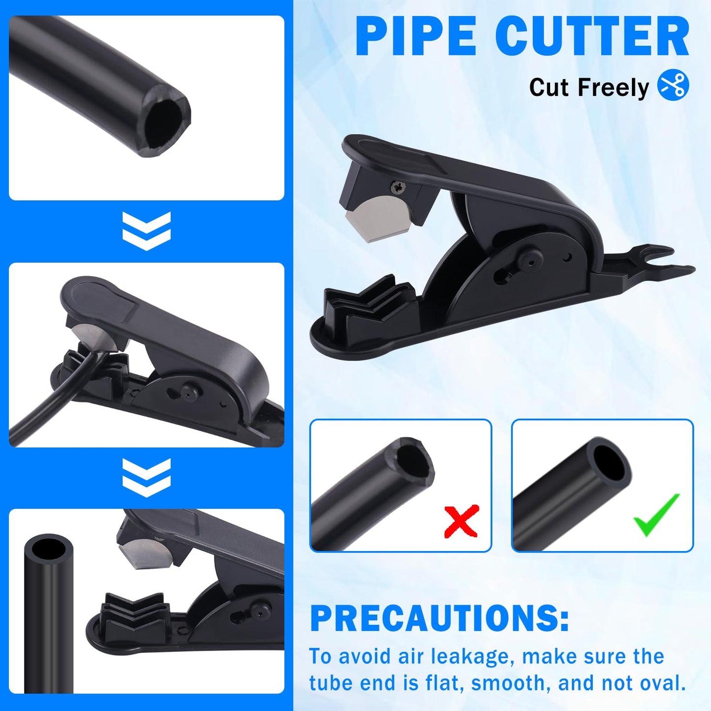 XaXmTee 90 Pcs DOT Air Line with Quick Connect Air Fittings Kit 2 Roll 100FT 1/4" and 3/8" DOT Air Lines Kit with 88 Pcs Push Lock Air Line Fittings Pneumatic Push to Connect Air Hose Fitting