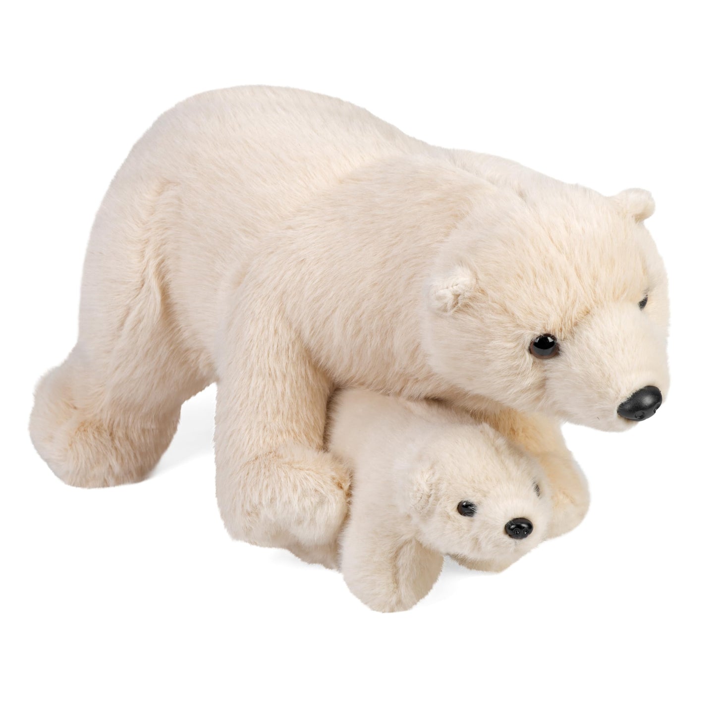 Wild Republic Mom & Baby Polar Bear Plush, Stuffed Animal, Plush Toy, Gifts for Kids, 14" (19441)