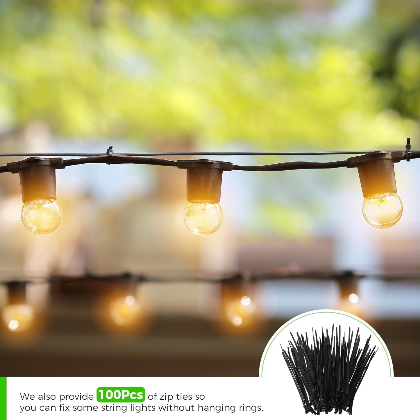 WAYSKA String Light Hanging Kit with 250FT Nylon Coated Stainless Steel 304 Wire Rope Cable Suspension Kit Included Enough Accessories, Turnbuckles and Hooks for Patio, Outdoor and Backyard Lighting