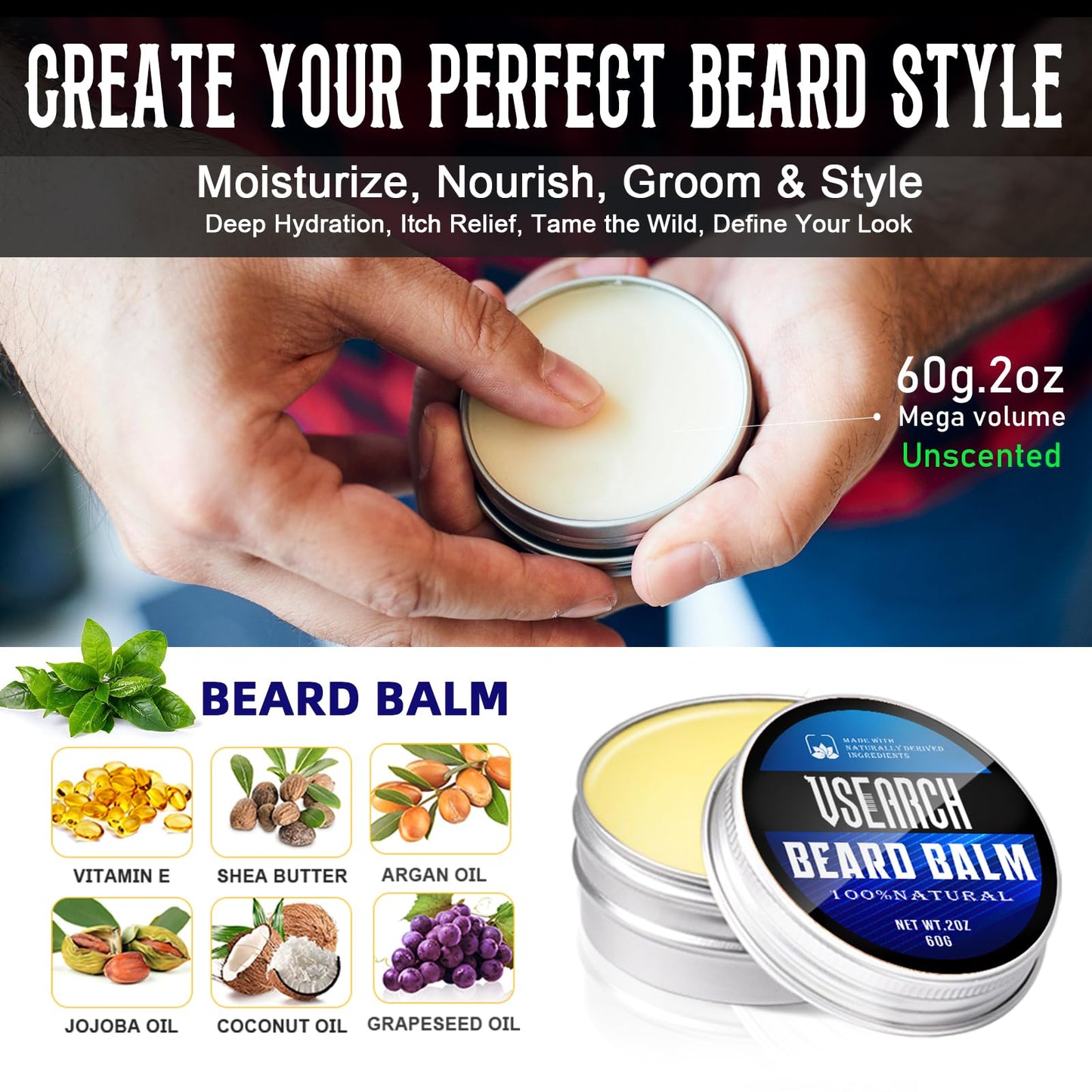 Beard Straightener for Men - 5 Temperature Setting, Anti-scalding, Heated Beard Styling Comb- The Perfect Beard Grooming Kit for Medium to Long Beards - Ideal Father's Day Gift