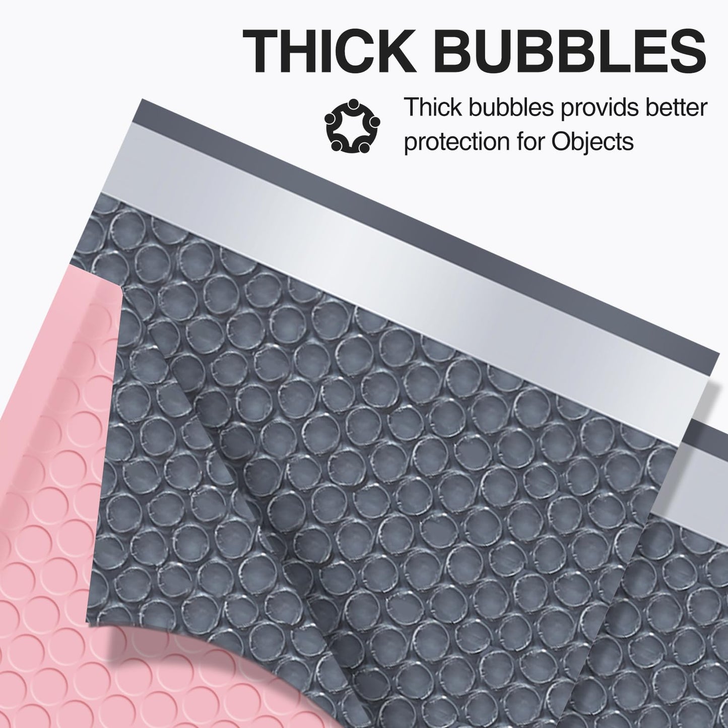 UCGOU Bubble Mailers 12x16 Inch 40 Pack Usable Size 12x15 Inch Large Padded Envelopes Light Pink Waterproof Packaging Bags for Shipping Self Seal Strong Adhesion Envelopes for Jewelry Makeup Supplies