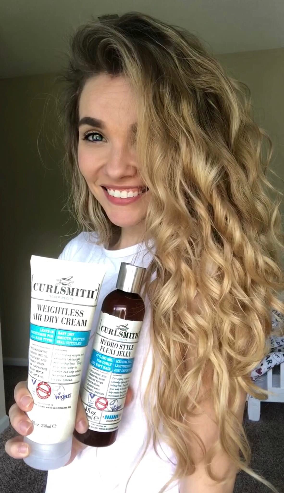 Curlsmith - Weightless Air Dry Cream - Vegan Leave-In Conditioner for Any Hair Type, Smooths Hair (16 fl oz)