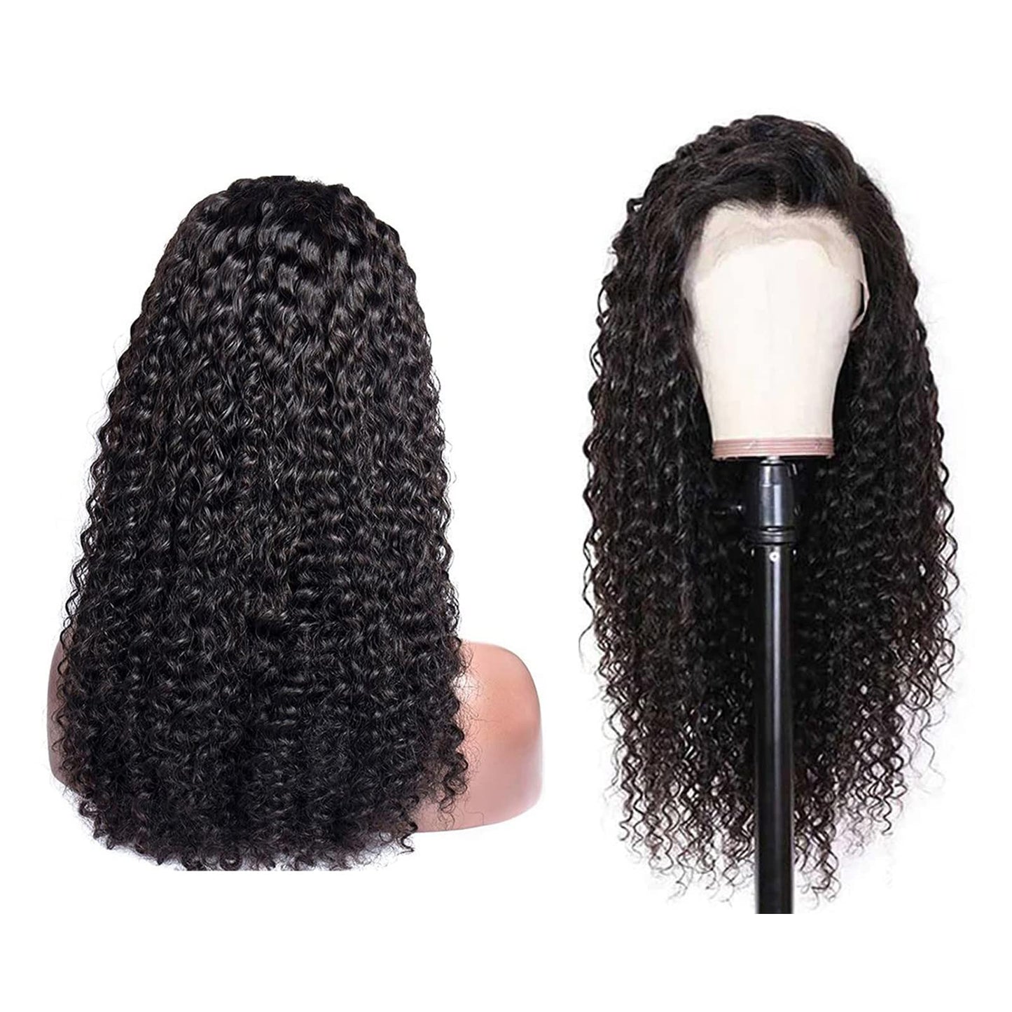 Muzkala 28 Inch 13x6 Deep Wave Lace Front Wigs Human Hair Transparent Lace Wig Pre Plucked with Baby Hair Brazilian Virgin Hair Wig for Black Women Wet and Wavy Lace Frontal Wigs 180 Density