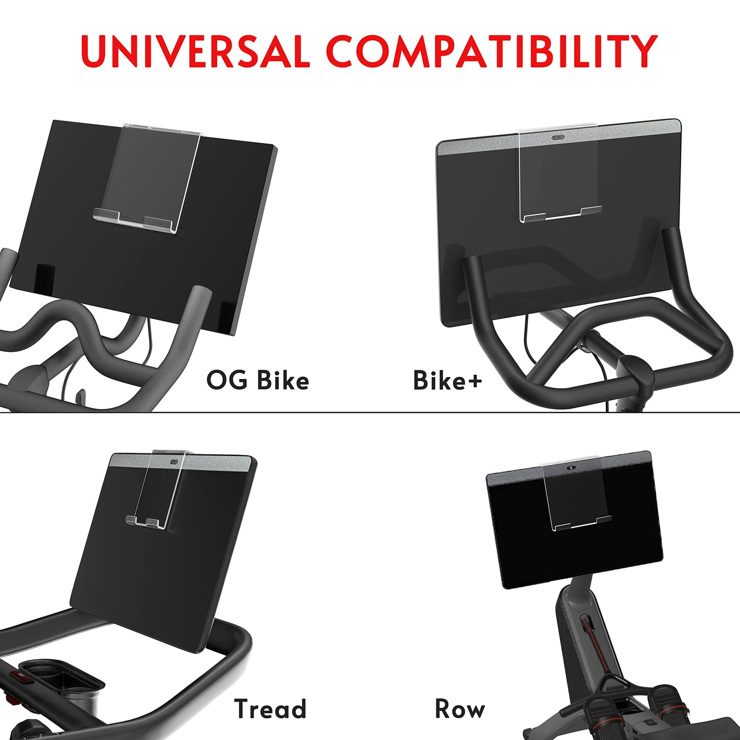 Crostice Tablet Holder Mount Compatible with Peloton Bike & Bike Plus & Row & Tread, Holder for iPad, Phone Holder Tablet Stand for Most Exercise Bike & Treadmill Accessories, Compatible with MYX Bike