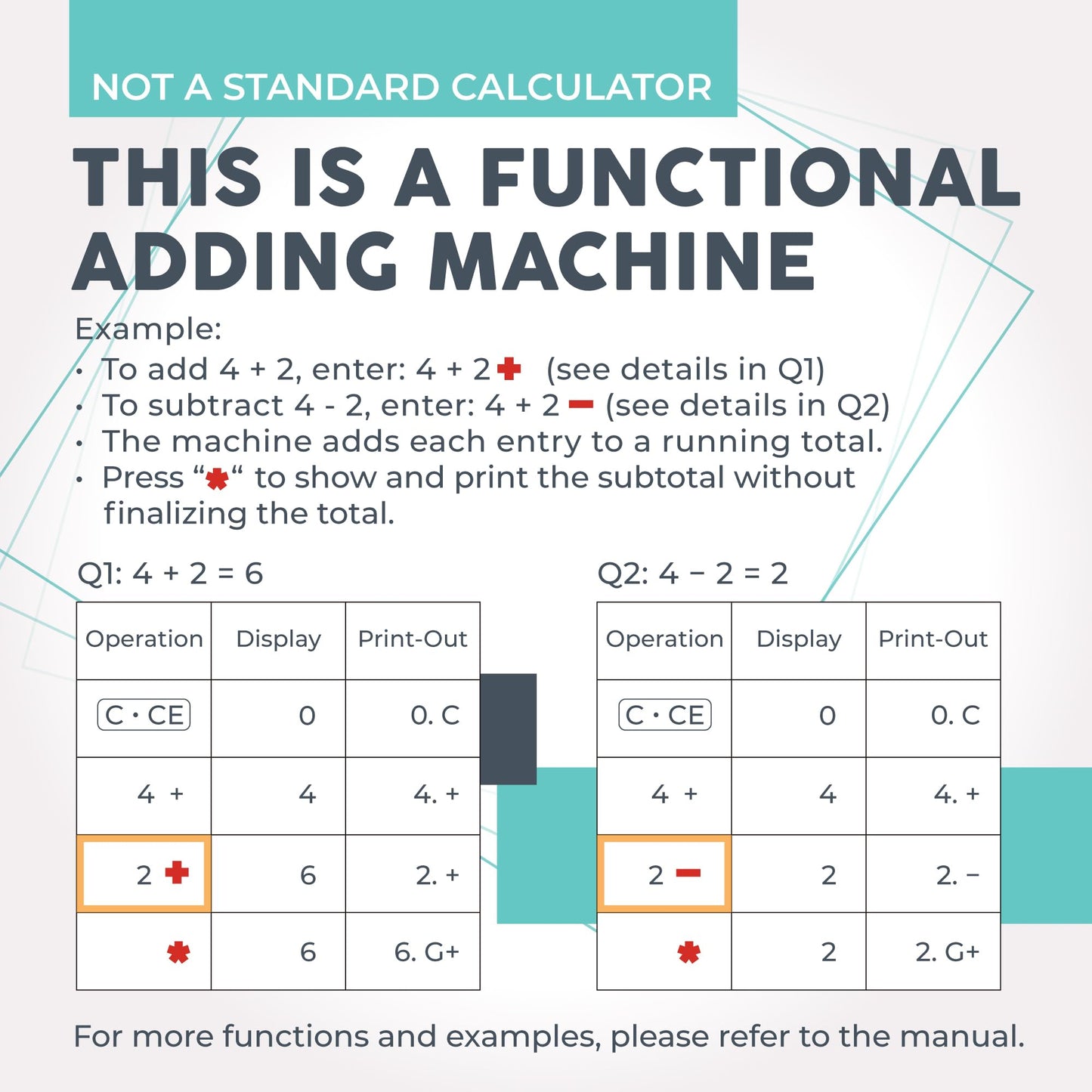 CATIGA Printing Calculator with Tape Print Out - 10 Key Adding Machine with Paper Roll, Desktop Electric Calculator for Accounting, Business, Finance, Home Office Use CP90A