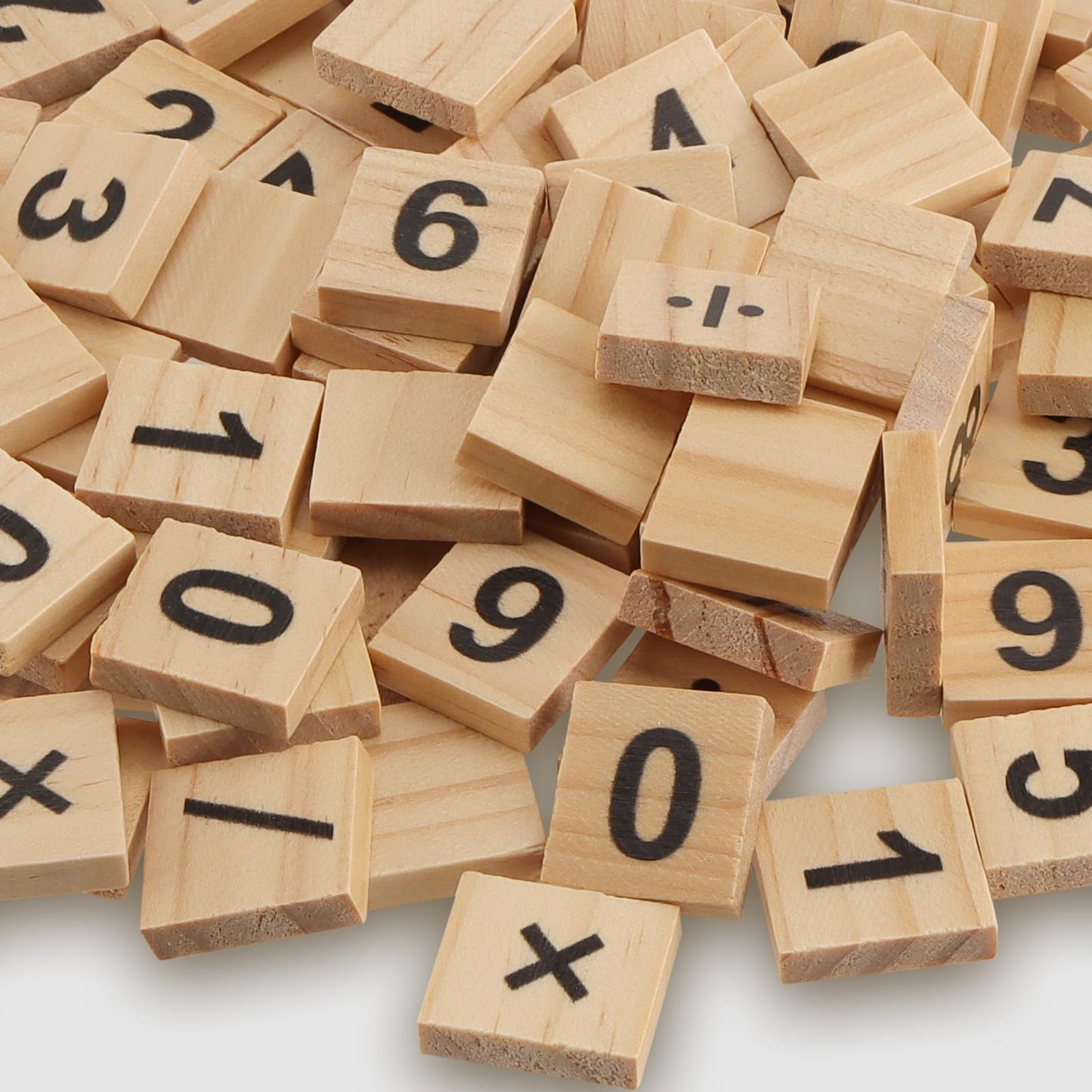 ZEONHAK 1200 PCS Small Wooden Number Tiles, Mini Wooden Number Symbol for DIY Craft, Home Decoration, Math Practise, 0.8 x 0.7 x 1/5 Inch