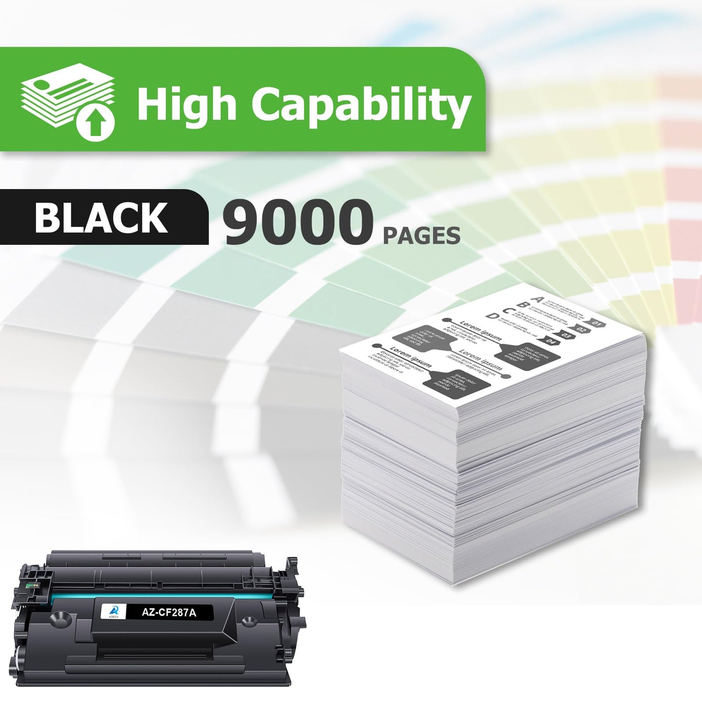 Aztech Compatible Toner Cartridge Replacement for HP 87A CF287A 87X CF287X Enterprise M506 M506dn M506n M506x Pro M501 M501dn M527 M527dn Printer (Black, 2-Pack)