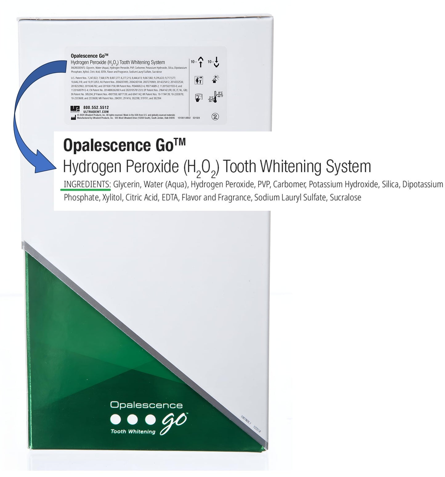 Opalescence Go 10% - Prefilled Teeth Whitening Trays Kit (10 Treatments) - 10% Hydrogen Peroxide - Mint Made by Ultradent Products. Go Teeth Whitening Kit -Mint- GO10-5193-1