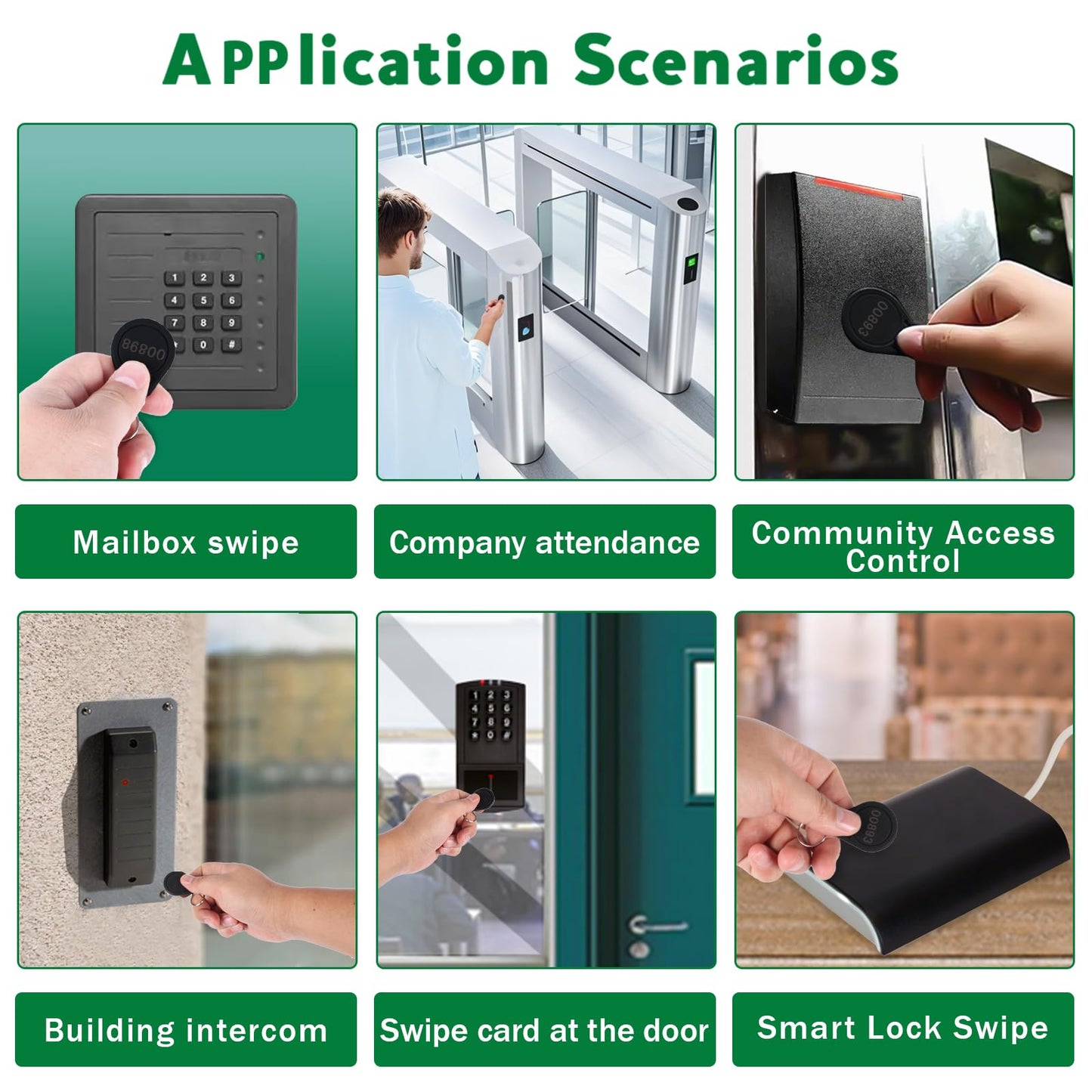 MktStleat100pcs Black 26 bit Keyfobs Proximity Fob Works with Prox Key ISOProx 1346 1386 1326 H10301 Format Readers.Compatible with Most Card Access Control Systems on The Market (100)