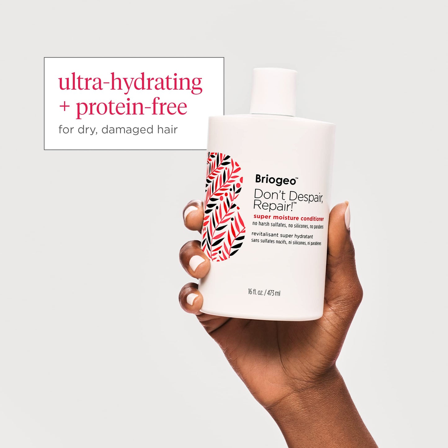 Briogeo Don't Despair, Repair! Super Moisture Conditioner, for Dry, Damaged Hair, Hair Moisturizer featuring Argan Oil, Vegan, Cruelty-Free, 16 fl oz