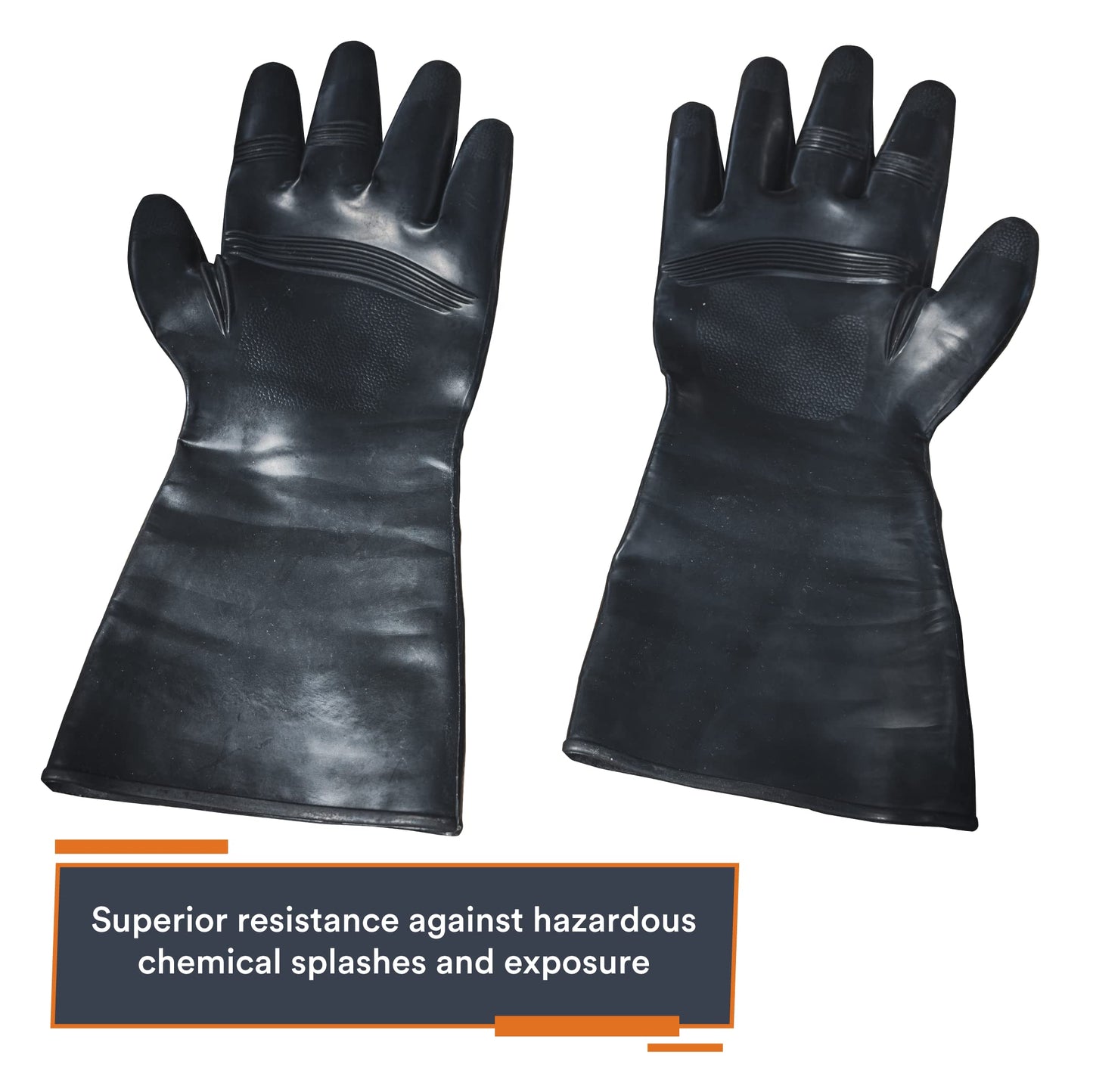 MIRA Safety Protective CBRN Gloves | Reusable Chemical Resistant Heavy-Duty Industrial Work Gloves | Black 1 Pair XS to XXL (Small (SM))
