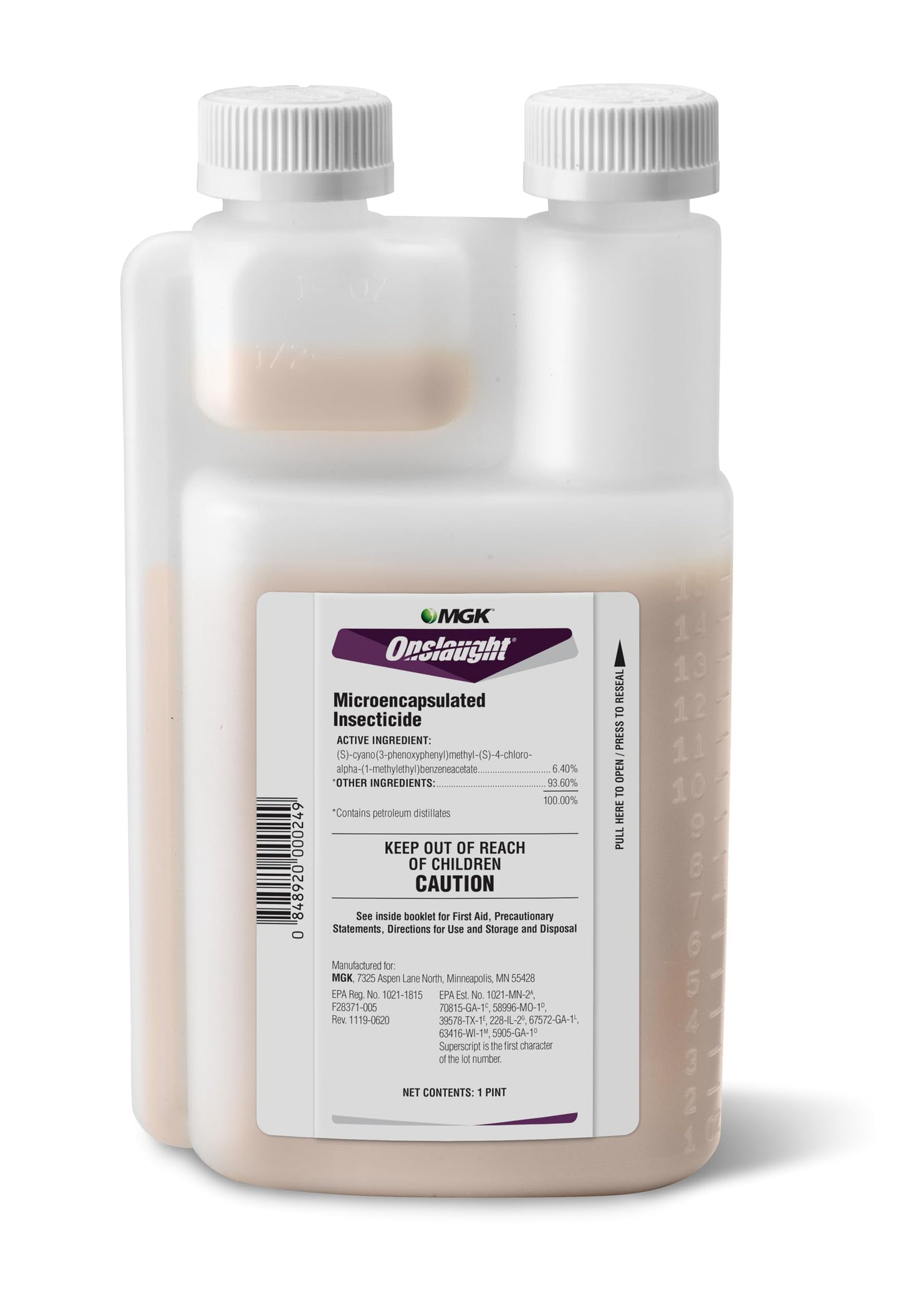 MGK Onslaught® Microencapsulated Insecticide | Indoor/Outdoor Pest Control Concentrate for Food or Non-Food Areas | Cockroach Killer | Long-Lasting Residual Control | 16 Ounces