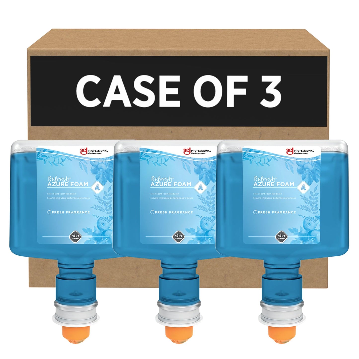 SC Johnson Professional REFRESH AZURE FOAM HAND SOAP 1.2 LITER TOUCH FREE, 3 PACK