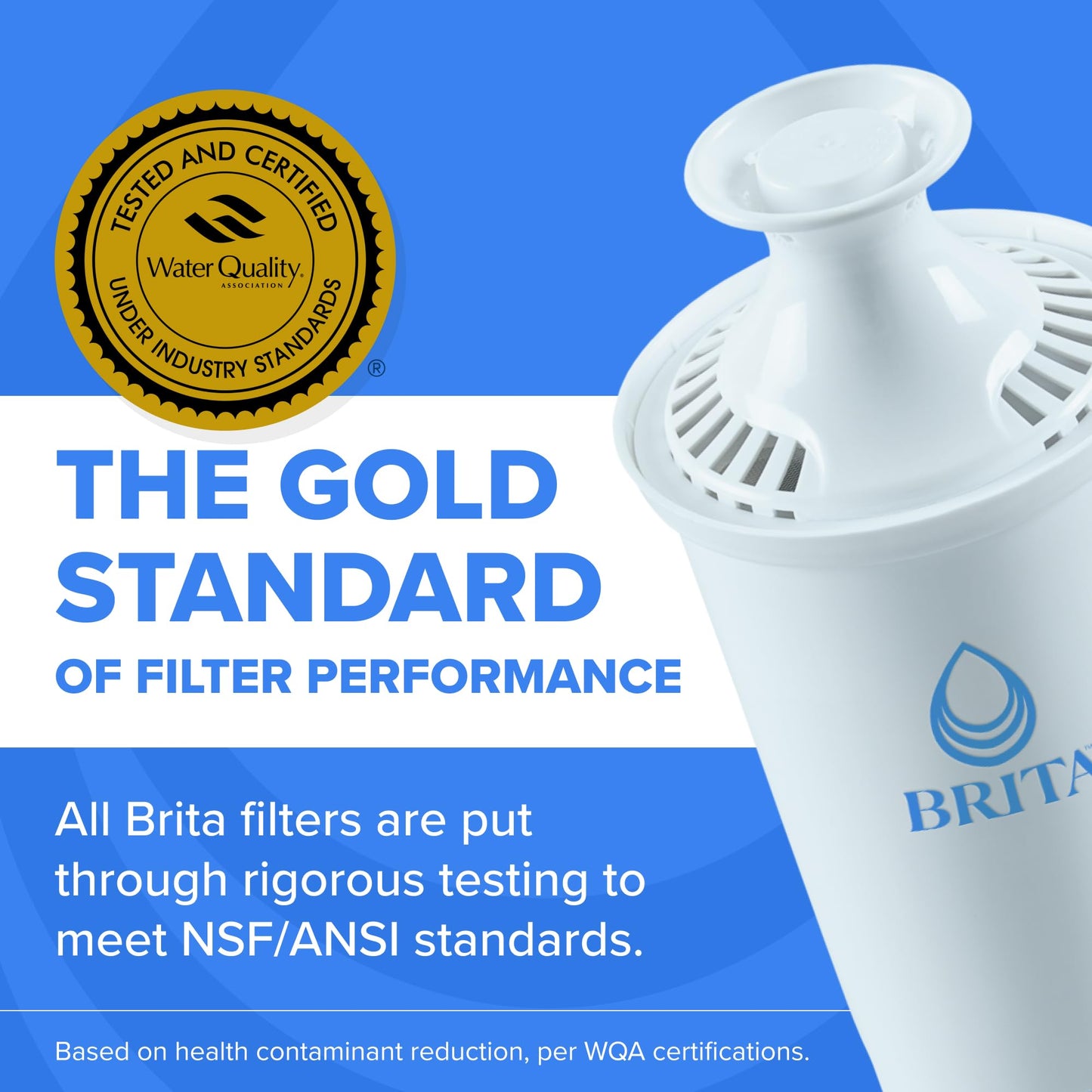 Brita Extra-Large 27-Cup Water Dispenser with BritaPlus Filter, WQA NSF/ANSI Certified, Reduces 2X Contaminants vs. Standard, Reduces Chlorine, Zinc, Copper, Mercury & More, 1 Filter Included, Black