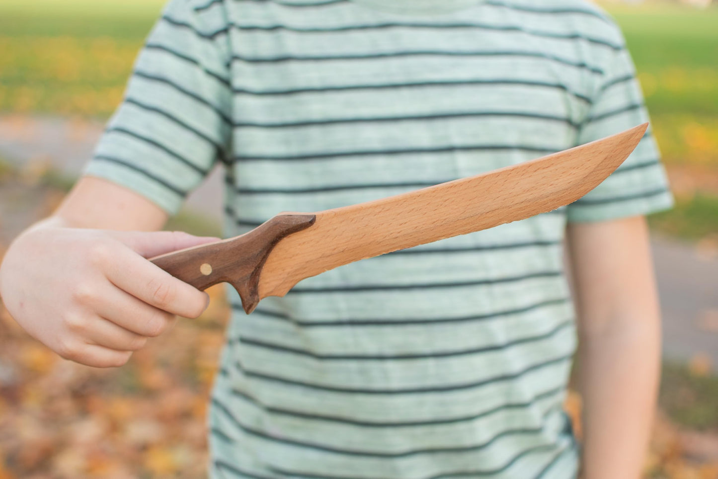 Sargas Wooden Knife Making Kit for Kids Teens and Adults, DIY Craft Woodworking Gift, 13 Inch Hardwood Blade with Walnut Handles and Pins, Includes Rasp Sandpaper Wood Glue How-to Video, Made in USA