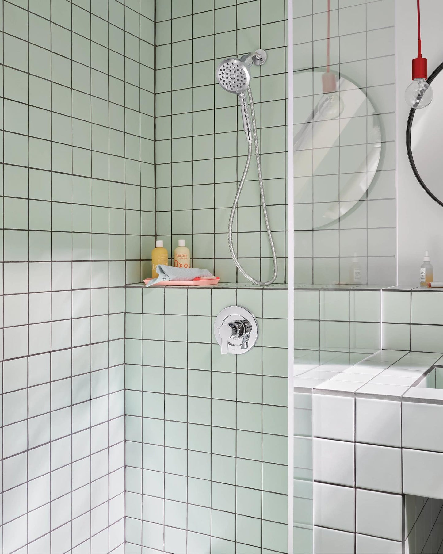 Moen Verso Chrome Handshower, Detachable Round Shower Head with Magnetix Docking System and 60" Hose, 220H2