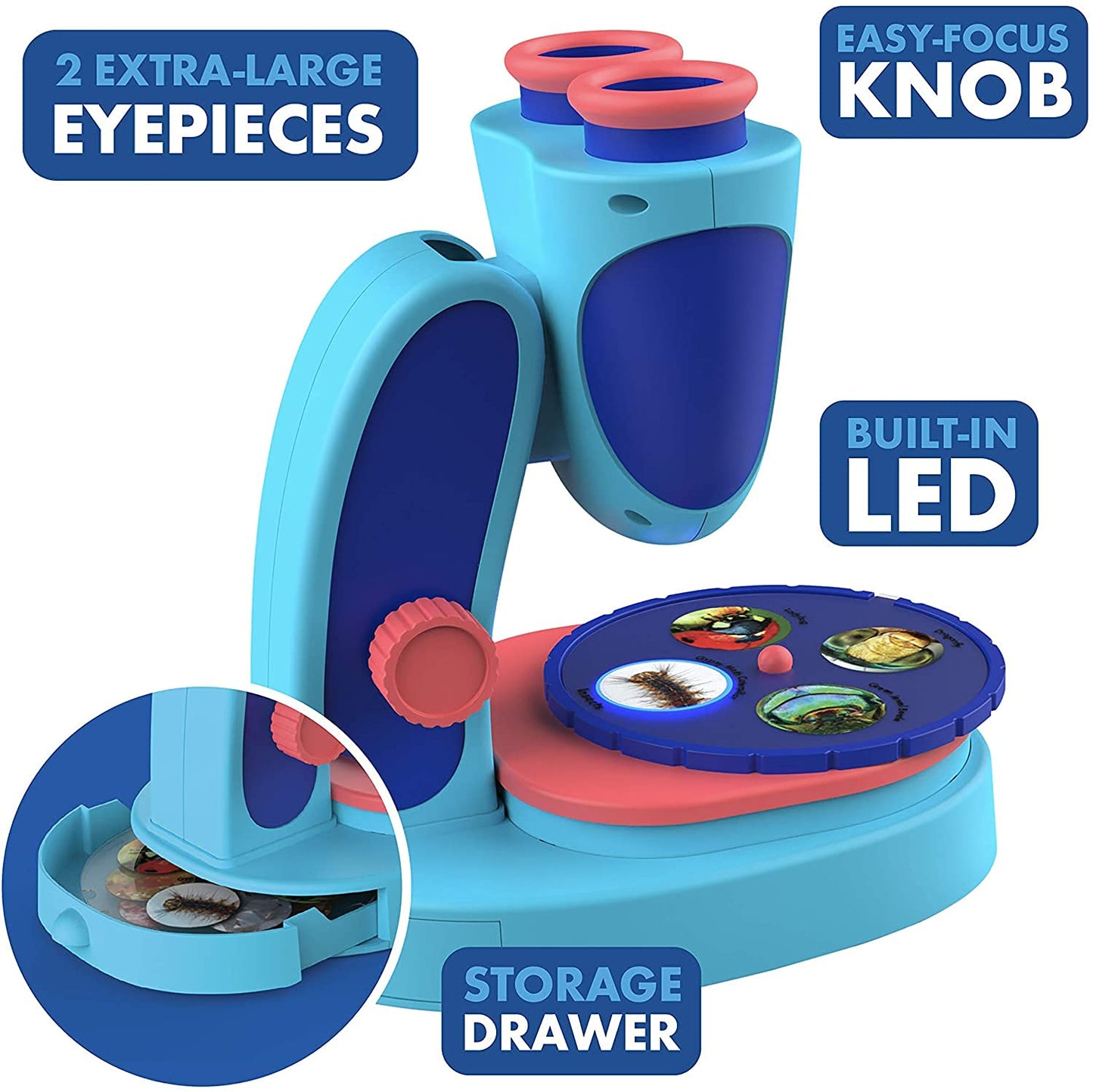 Educational Insights GeoSafari Jr. Kidscope, Kids Microscope, STEM Toy, Easter Basket Stuffers for Kids, Gift for Boys & Girls, Ages 5+