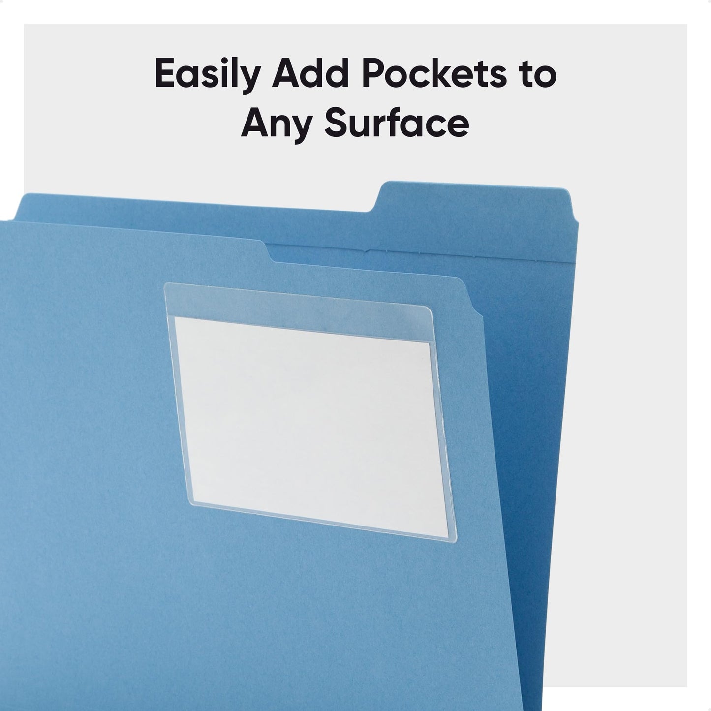 Smead Self-Adhesive Poly Pocket, Document Size, Clear Pockets, Storage Labels, 100 per Box, 135 Mm W x 92 Mm H, 68153
