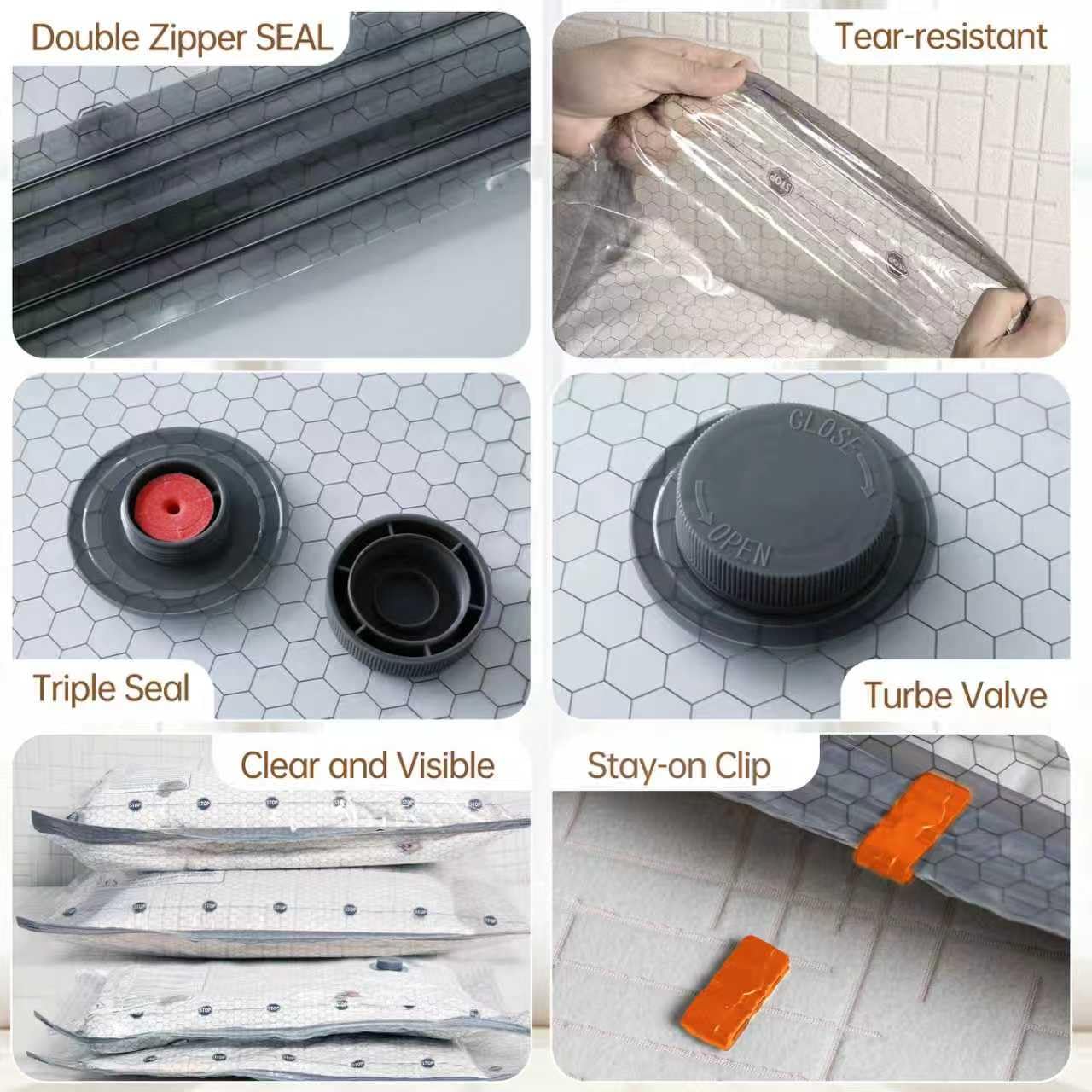 Vacuum Bags for Travel with Wireless Rechargeable Pump, 15 Pack Carry-on Size Compression Packing Seal Bags for Luggage and Suitcase, Space Saver Vacuum Storage Bags for Clothes and Clothing Travel