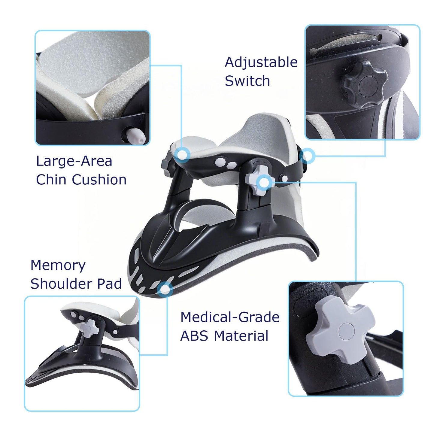 ALPHAY Neck Stretcher Cervical Traction,Neck Braces for Neck Pain and Support,Adjustable Cervical Traction Devices for Home Use,Neck Decompression Device and Revive Cervical Spine