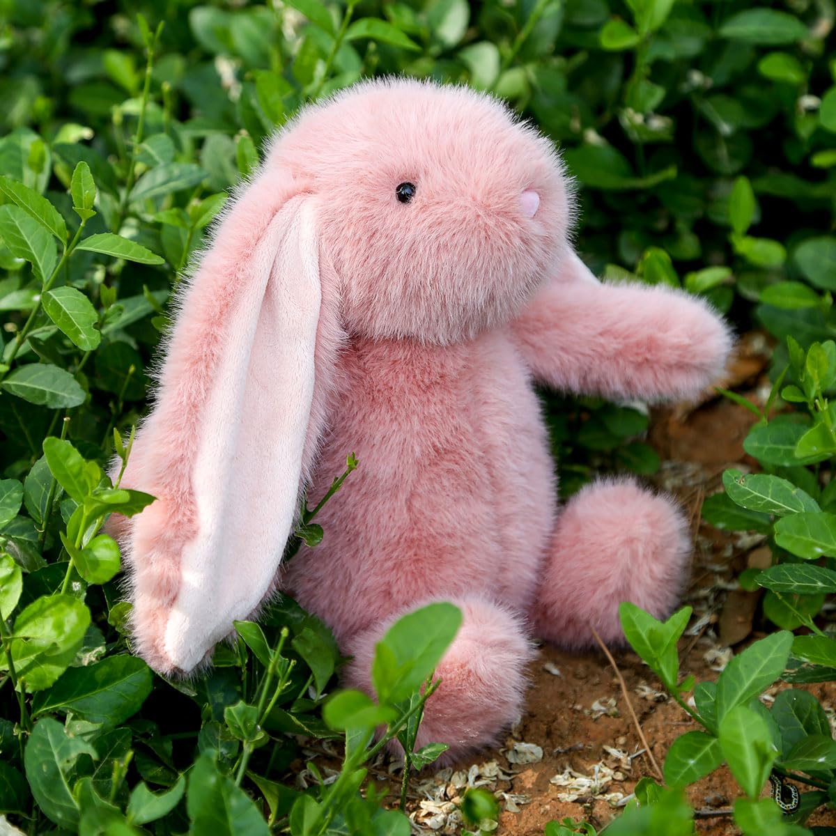 Farnesaa Weighted Stuffed Animal Bunny, 2Lbs Weighted Stuffed Animals Rabbit, 16" Heatable and Coolable Plushies, White Pink Brown Green and Purple Available