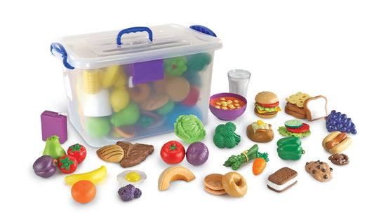 Learning Resources New Sprouts Classroom Play Food Set - Play Food for Toddlers, Toddler Learning Toys , Ages 18 Months +, 100 Pieces,