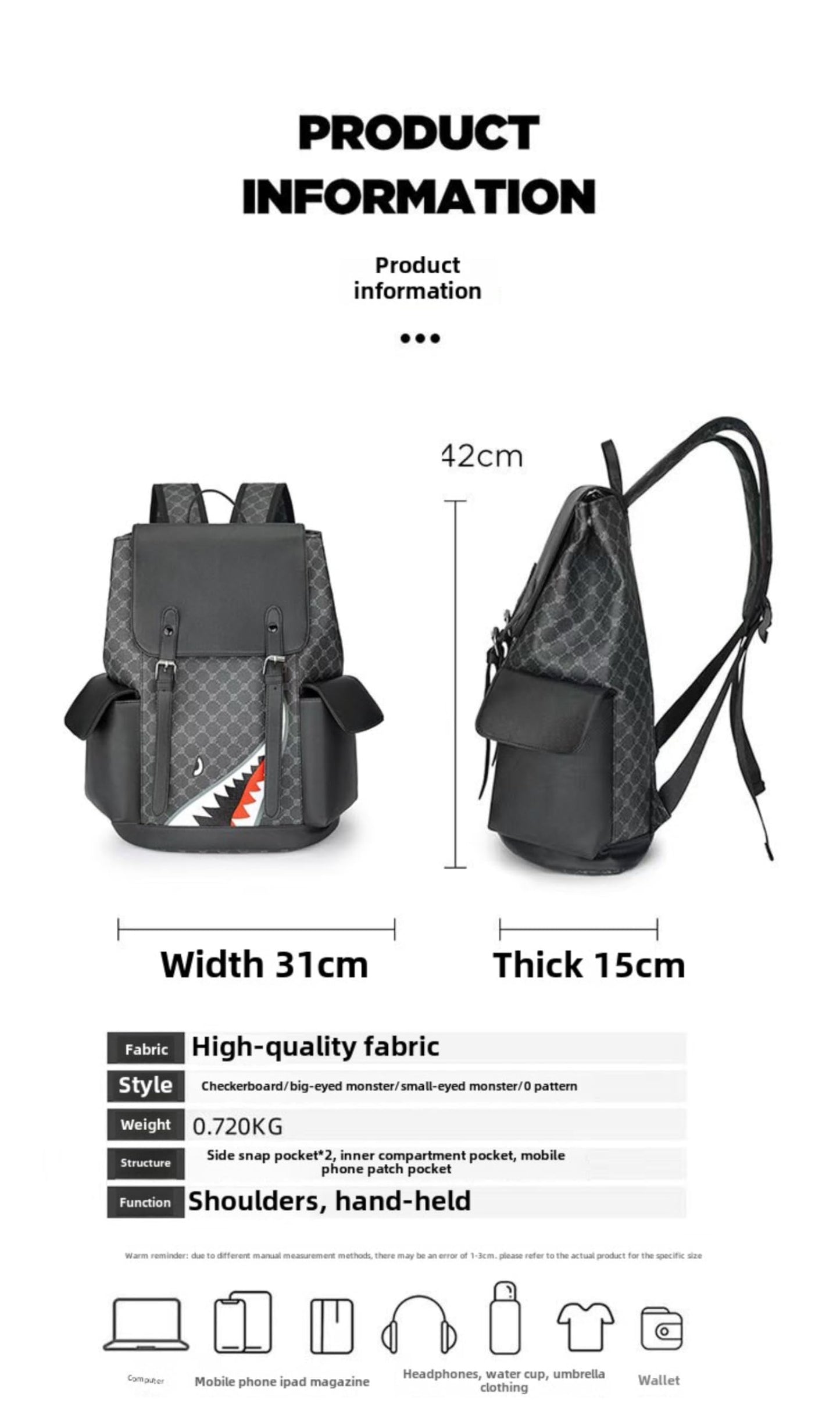 Marzaha Black Leather Laptop Backpack Lightweight School Backpack Bookbag, Multi functional Business Travel Backpack (Black 2,ONE SIZE)
