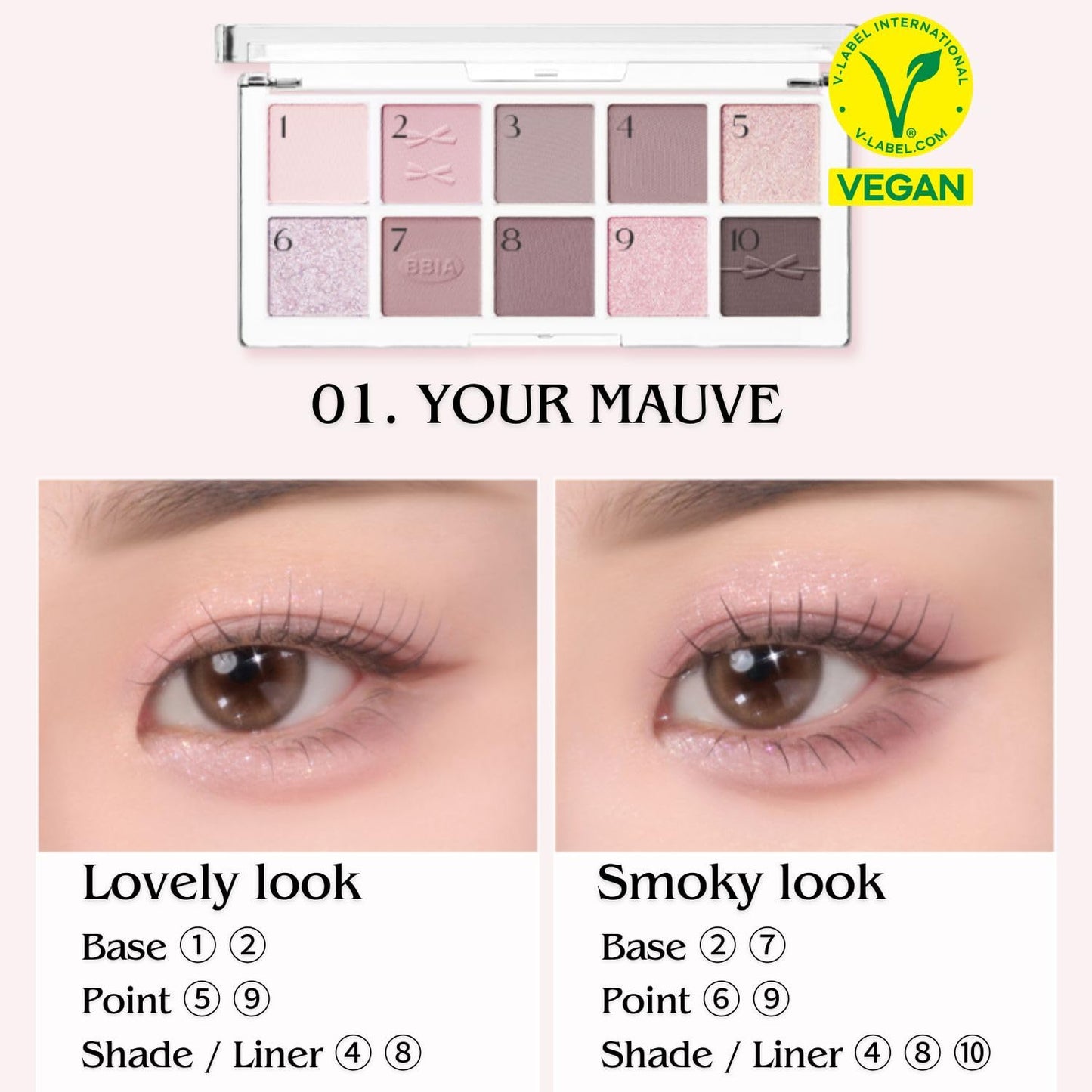 BBIA Essential Eye Palette - Buildable & Blendable Eyeshadow Palette Matte Finish & Gorgeous Shimmer Glitter Pearls Warm Cool Natural Shade Soft Shadow Colors Vegan Korean Makeup (01 YOUR MAUVE)