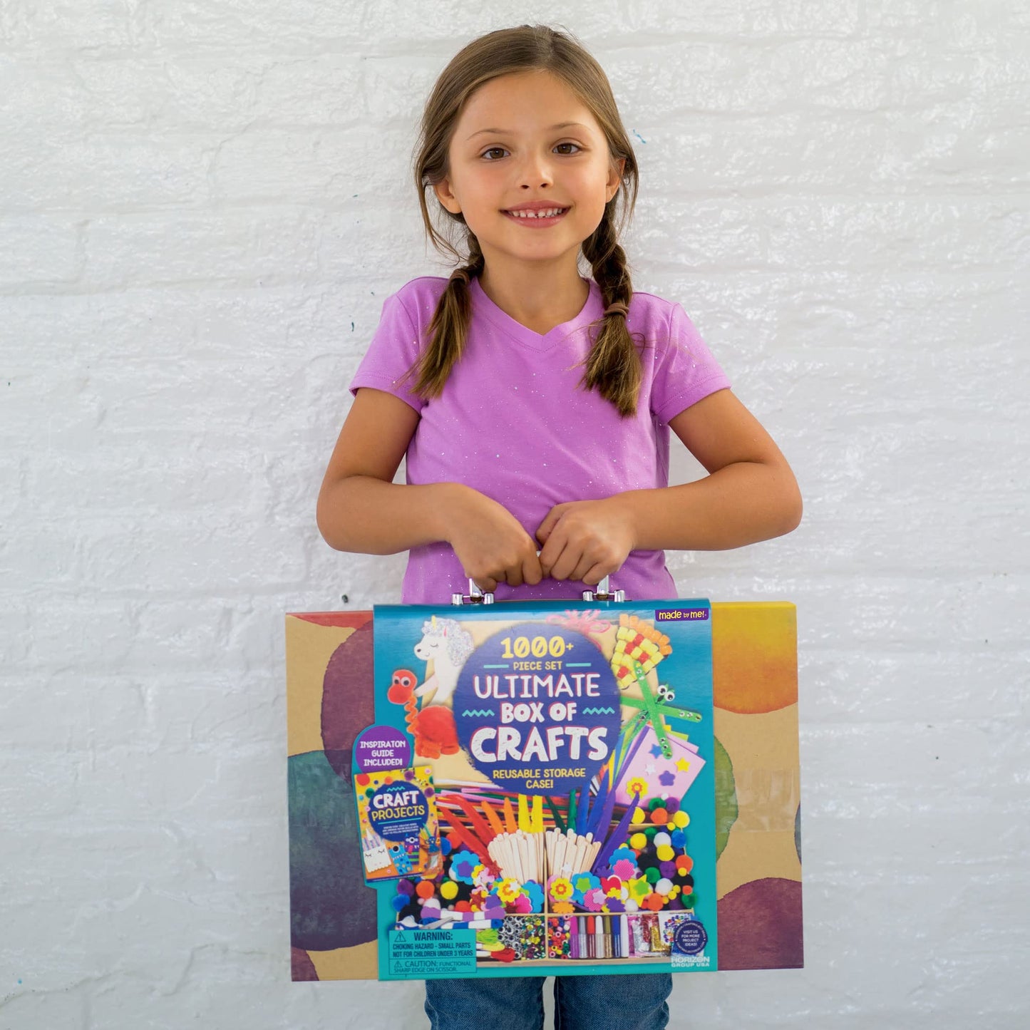Made By Me Ultimate Craft Box, Art & Craft Activities 1000 Piece Set, Storage Case, Great for Preschool, Adult & Group Projects, Craft Box for Kids Girls & Boys