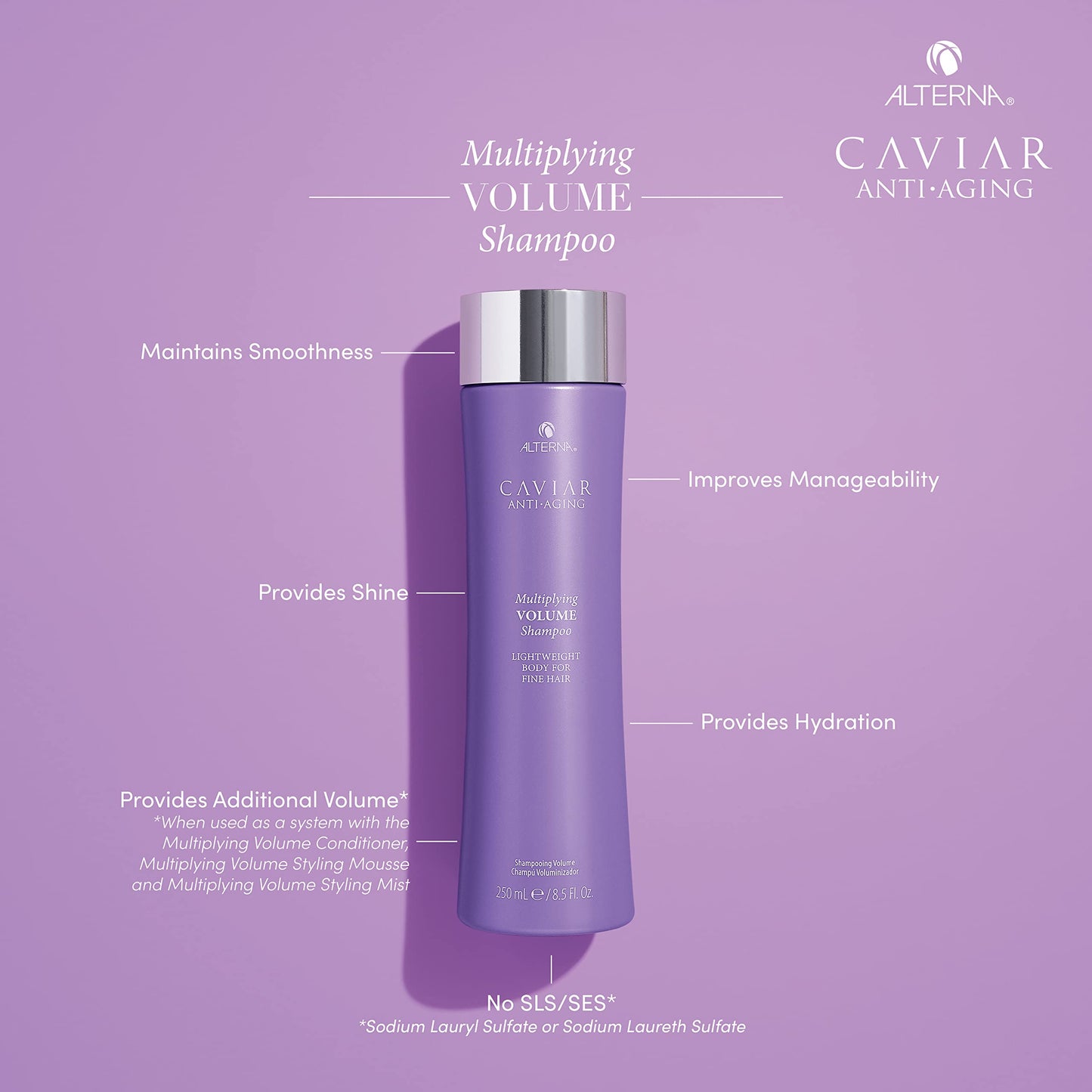 Alterna Caviar Anti-Aging Multiplying Volume Shampoo, 8.5 Fl Oz(Pack of 1)