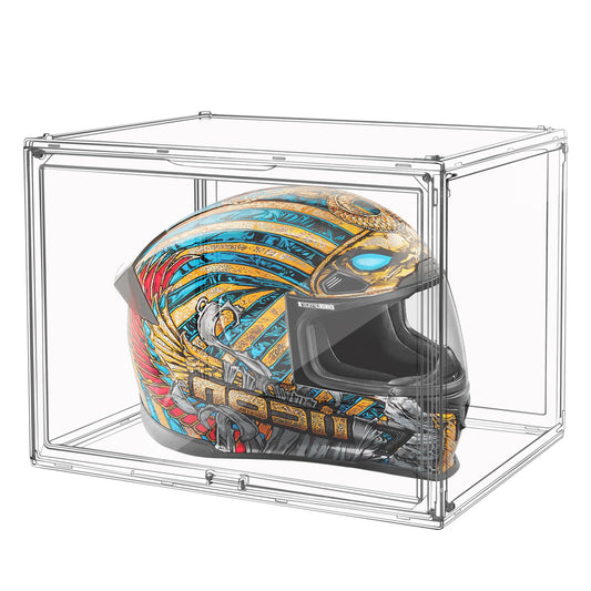 Cutora Extra Large 17.7"X13"X13" Clear Acrylic Organizer Box Display Case, Plastic Holder with Magnetic Door for Figures, Books, Handbags, Purses, Boots(1 Pack)